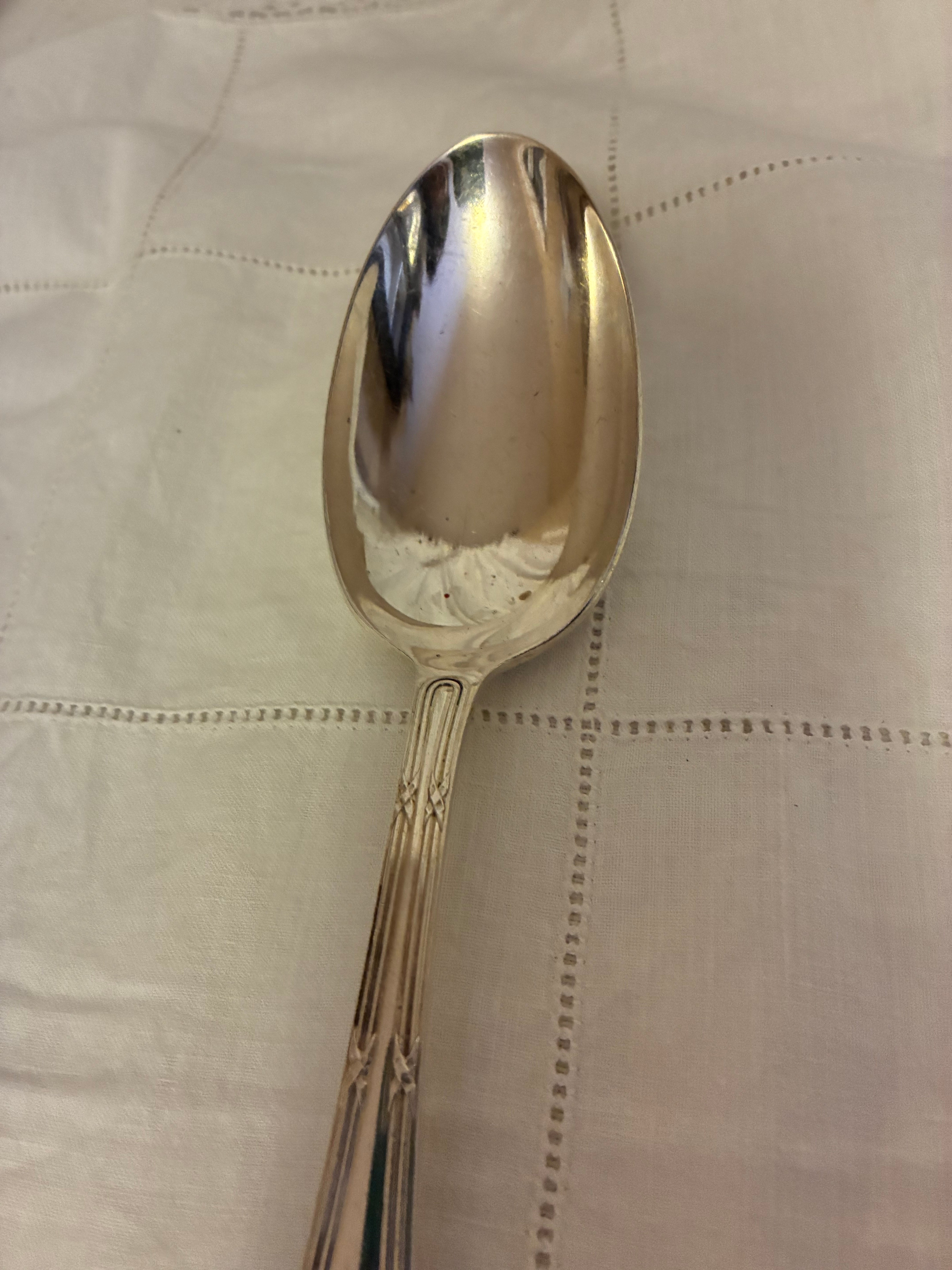 Louis XVI-Style French Silverplate Serving Set — Ribbon Pattern