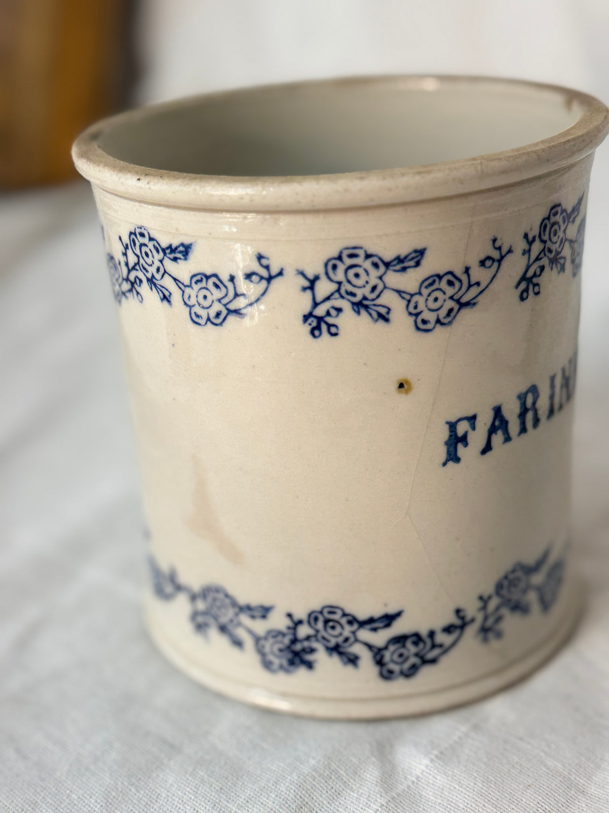 Antique French Saint-Uze Farine Canister