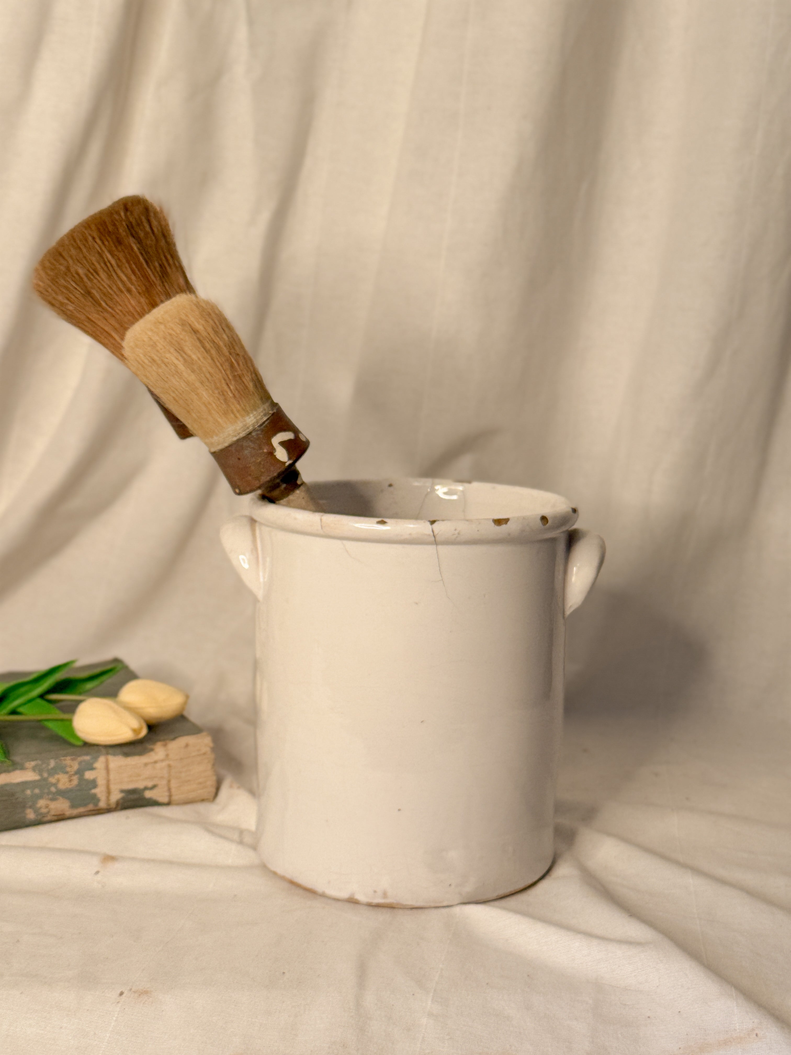 Antique European Earthenware Confit or Storage Crock, Southern France or Italy, 19th Century