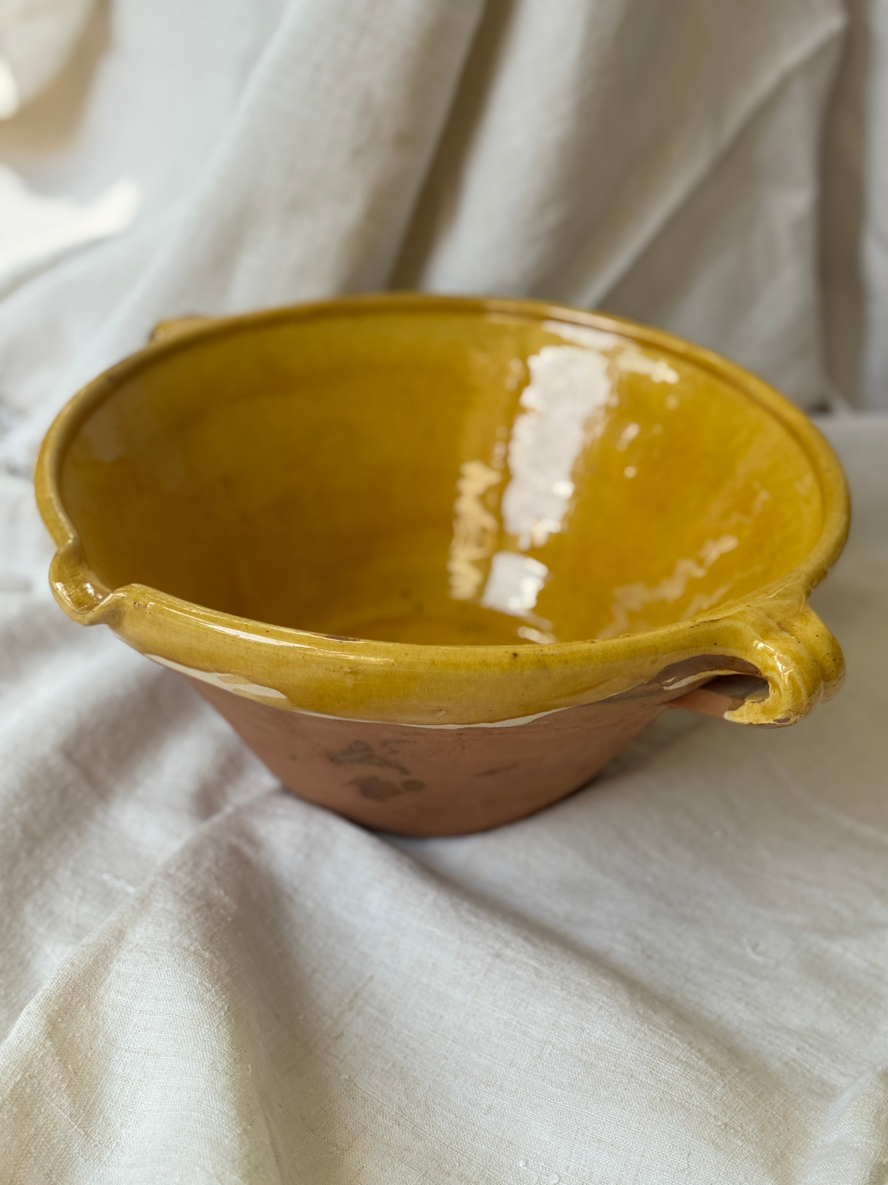 French Yellow Glazed Tian, 20th Century