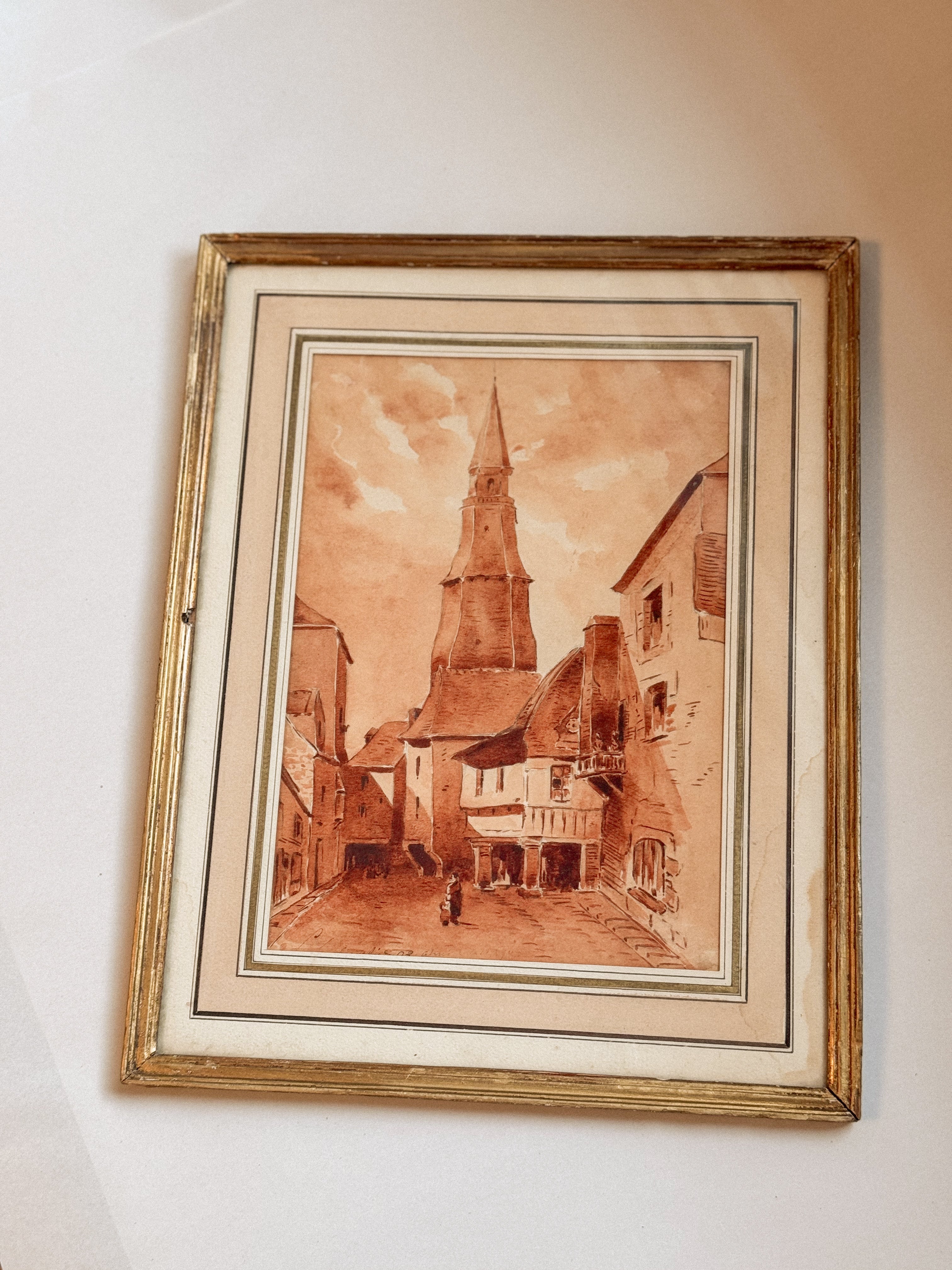 Antique Sepia watercolor
