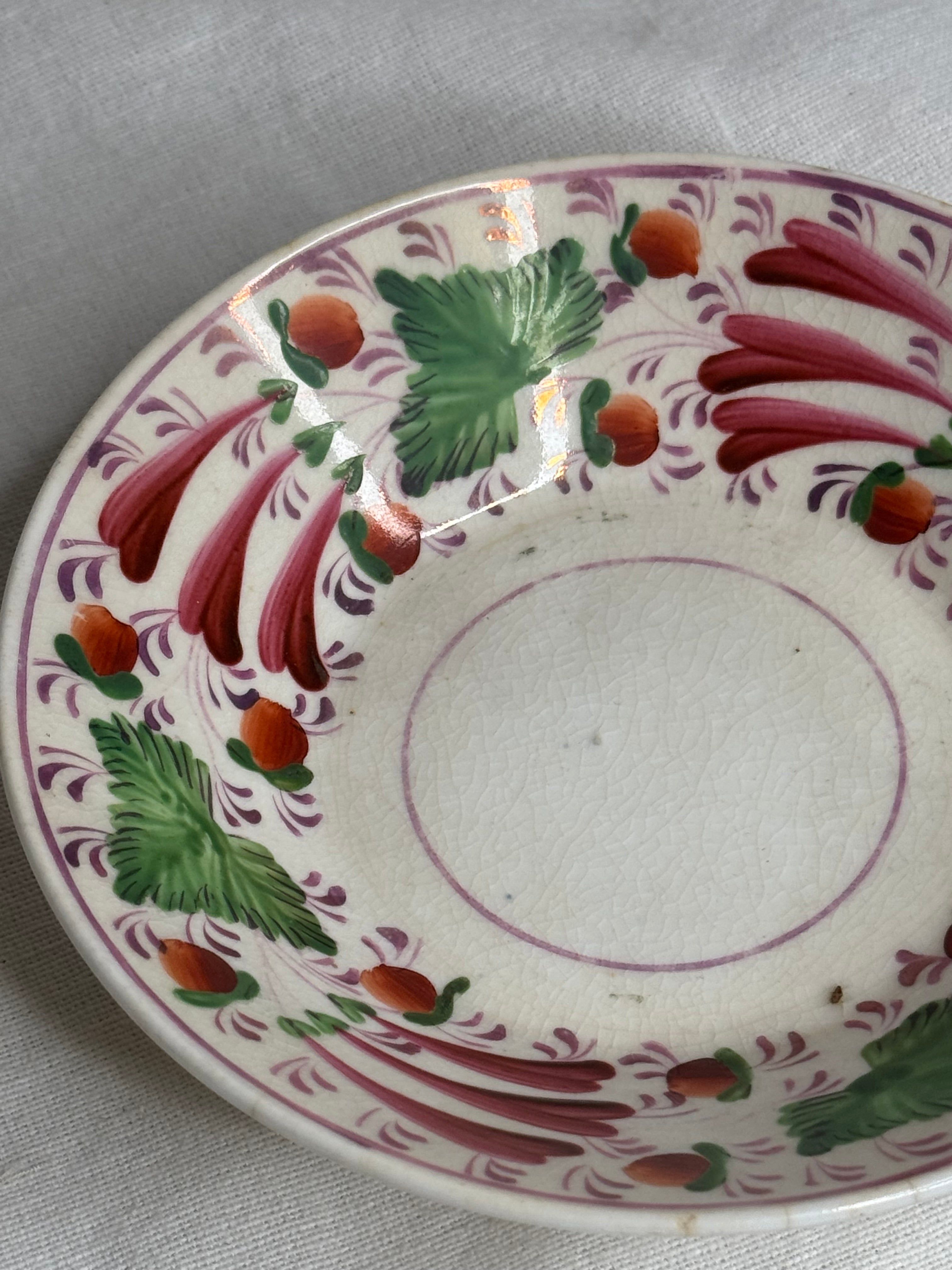 19th century Pearlware Strawberry Pattern Bowl