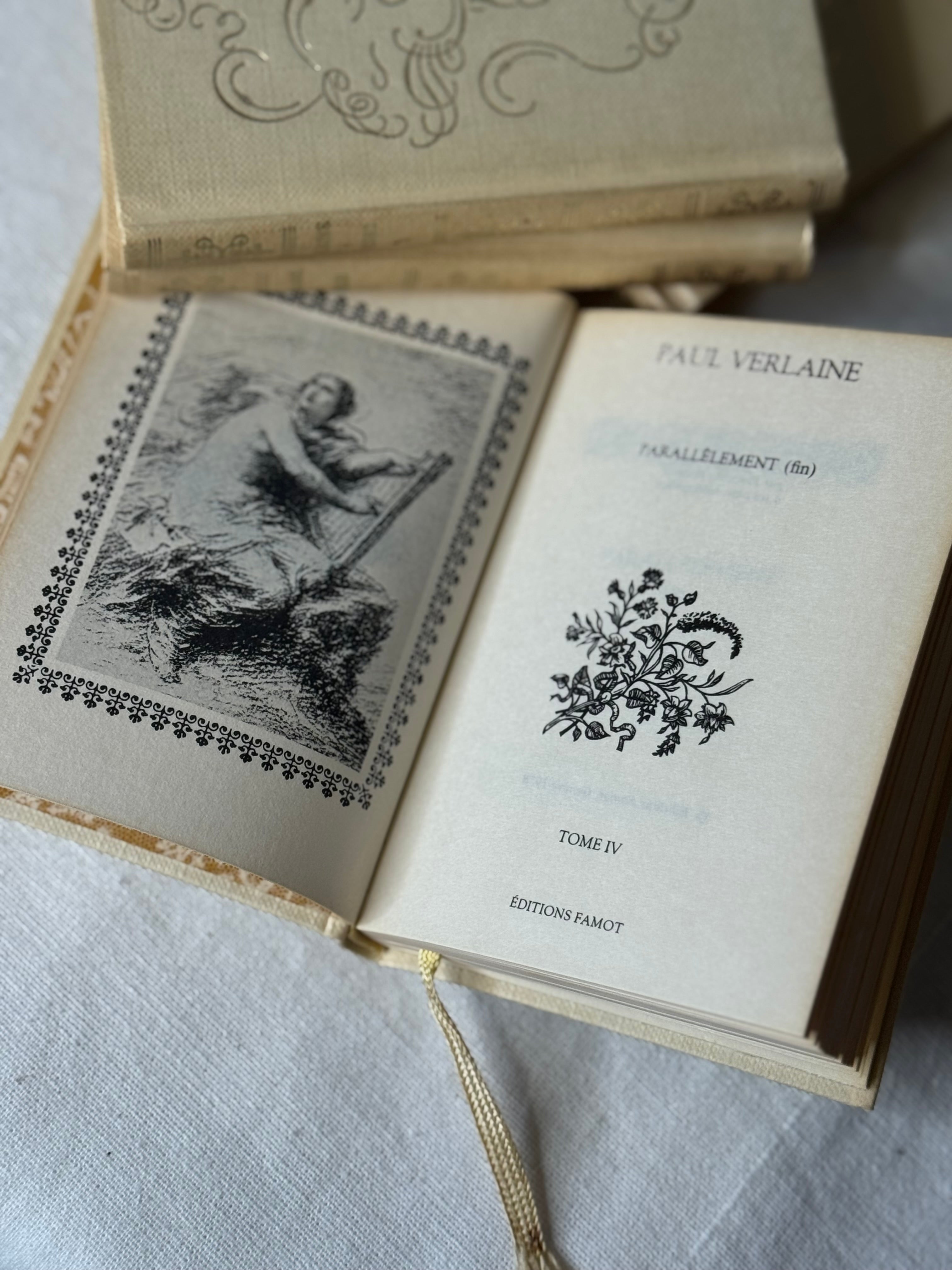 Miniature Set of Paul Verlaine, Poésies (4 Volumes)