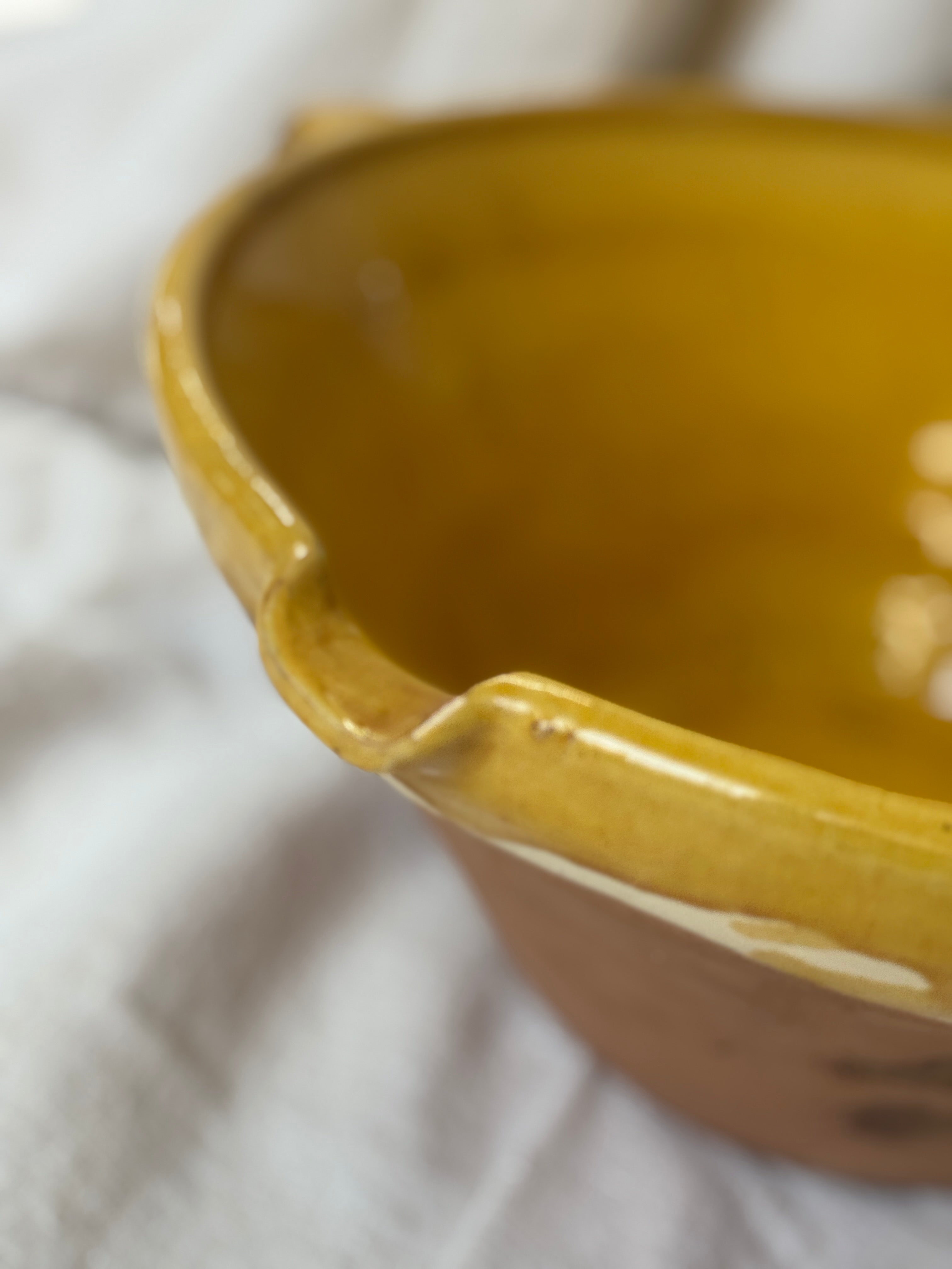 French Yellow Glazed Tian, 20th Century