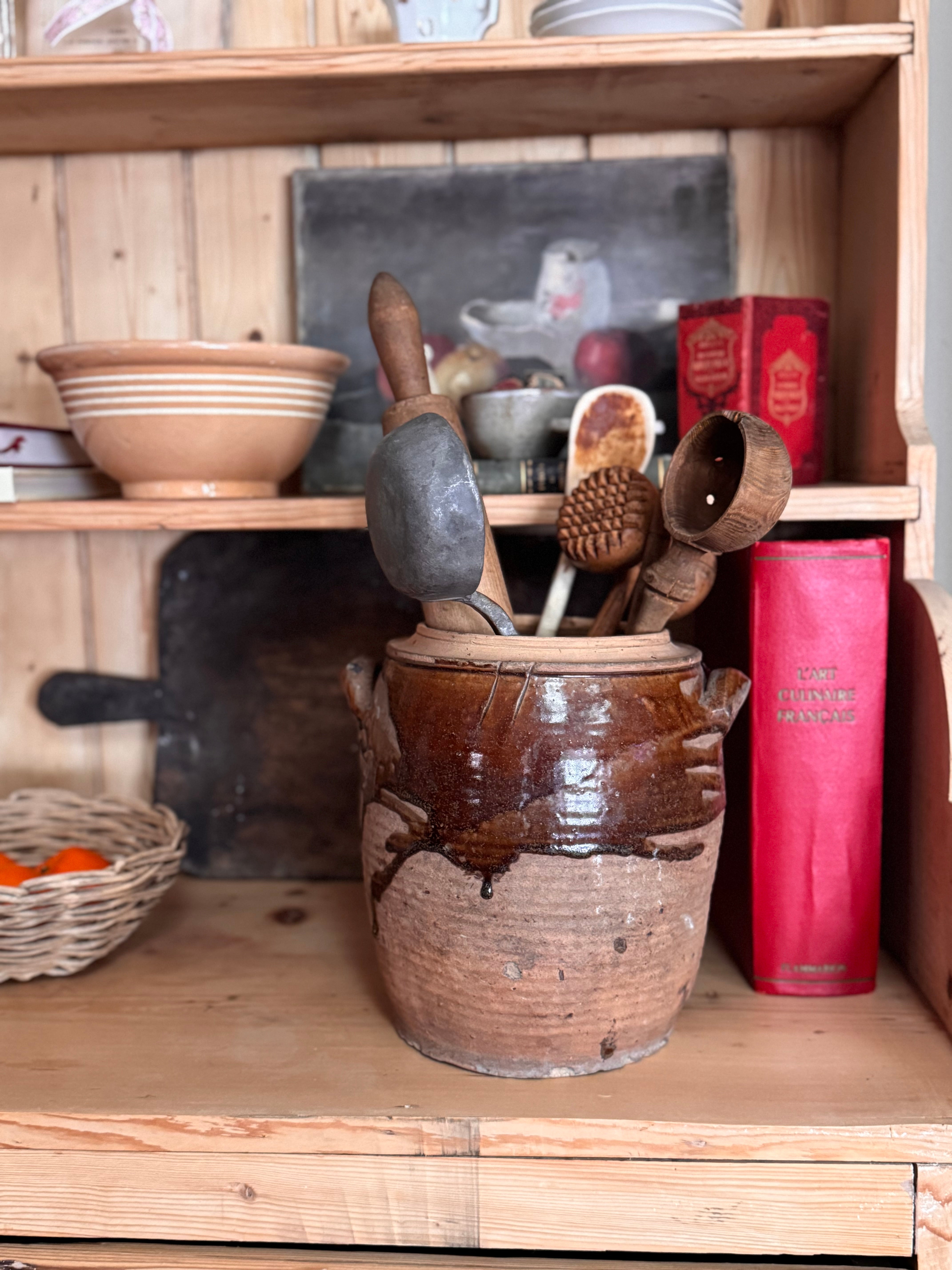 Antique French Confit Pot