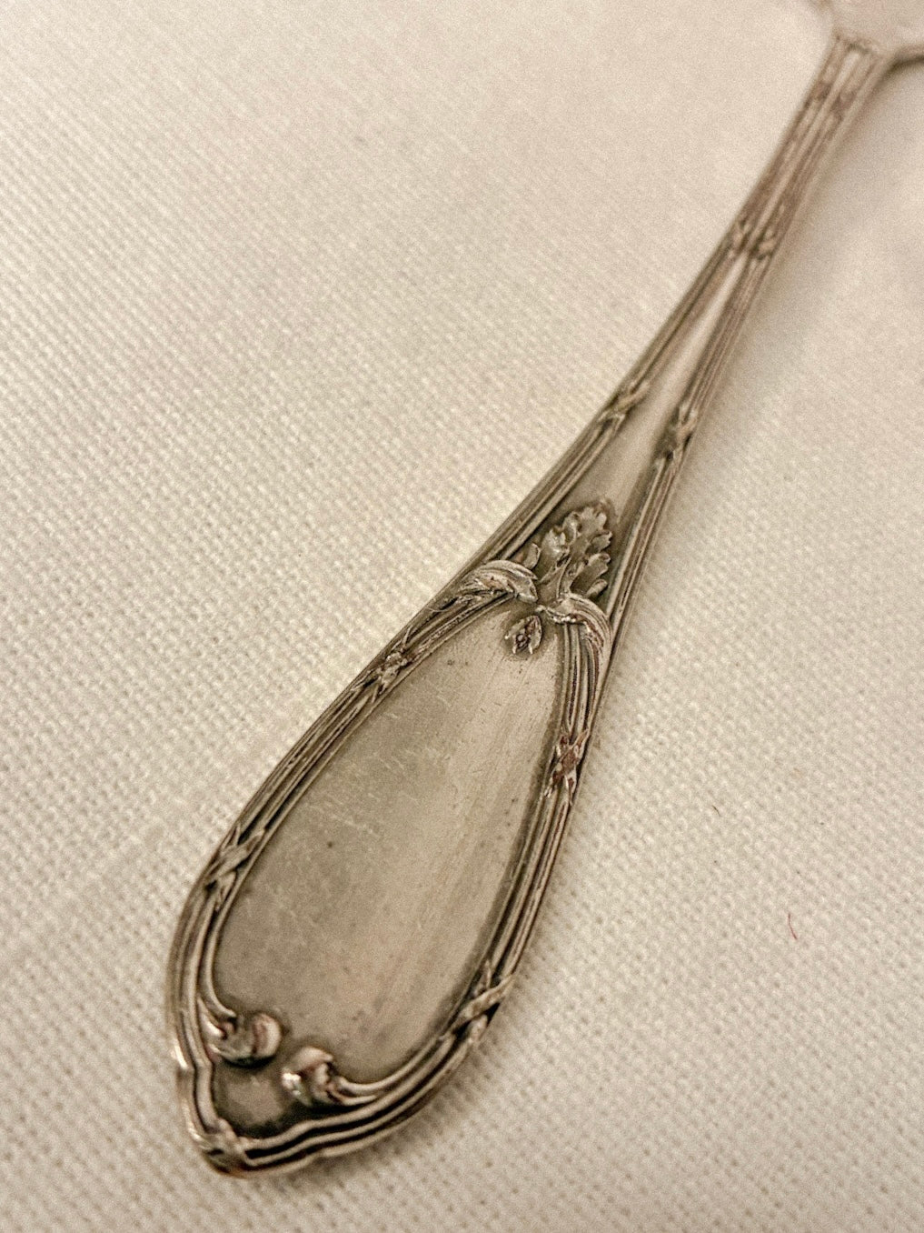 Antique French Silver-Plate Serving Fork