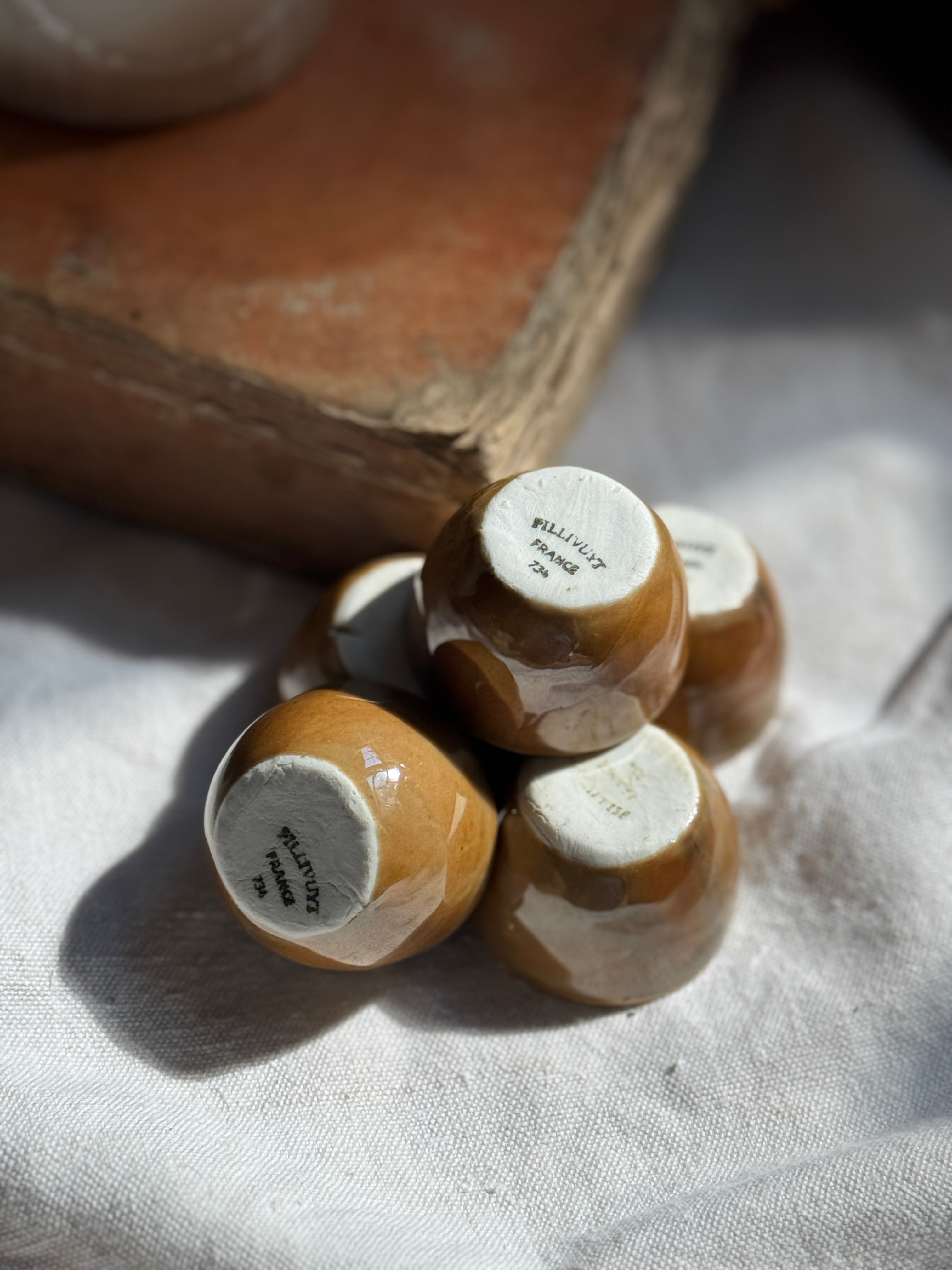 Set of Five Escargot Pots