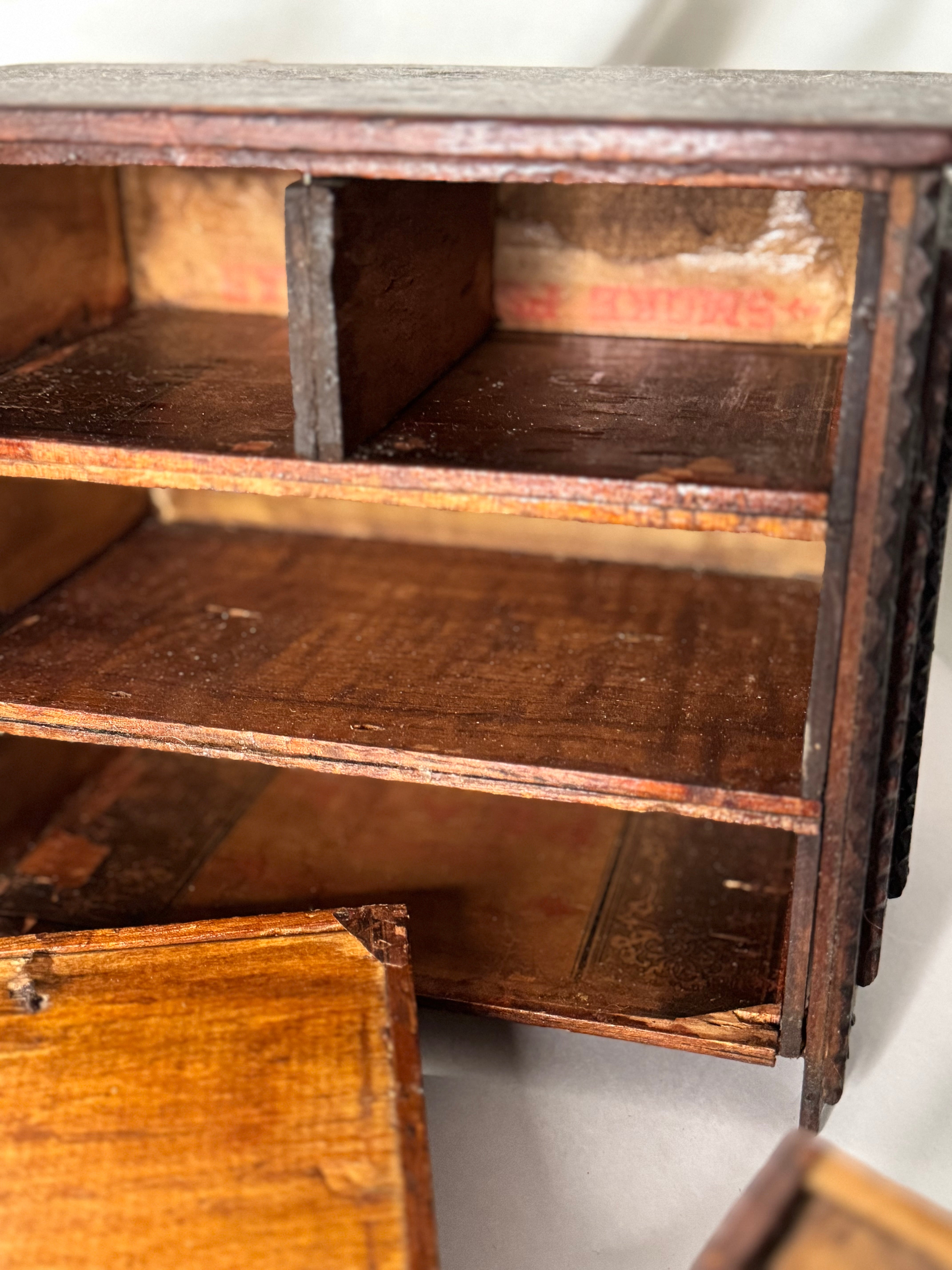 Early Miniature tramp art chest