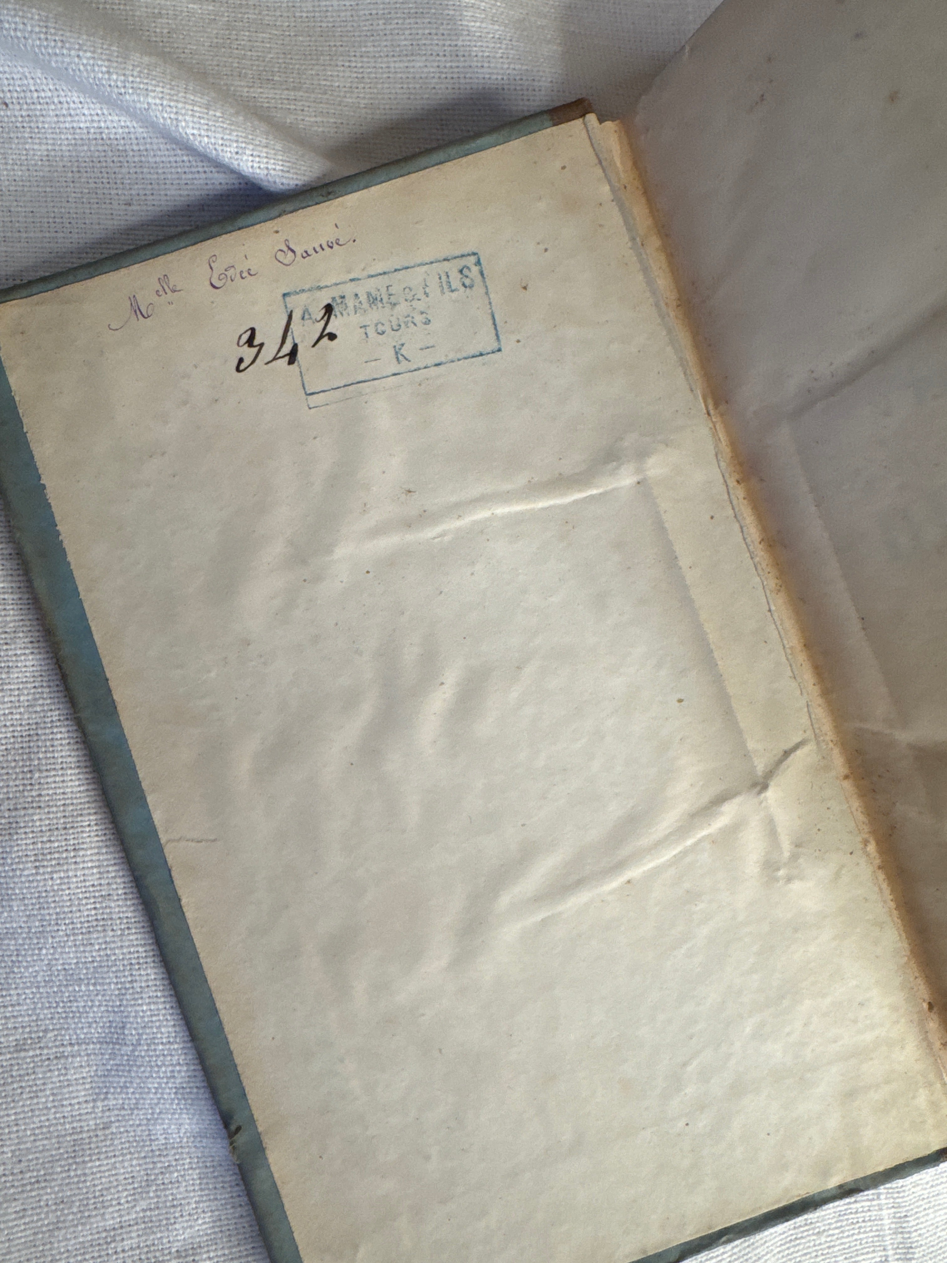 Set of Three Tonal Antique French Educational Books