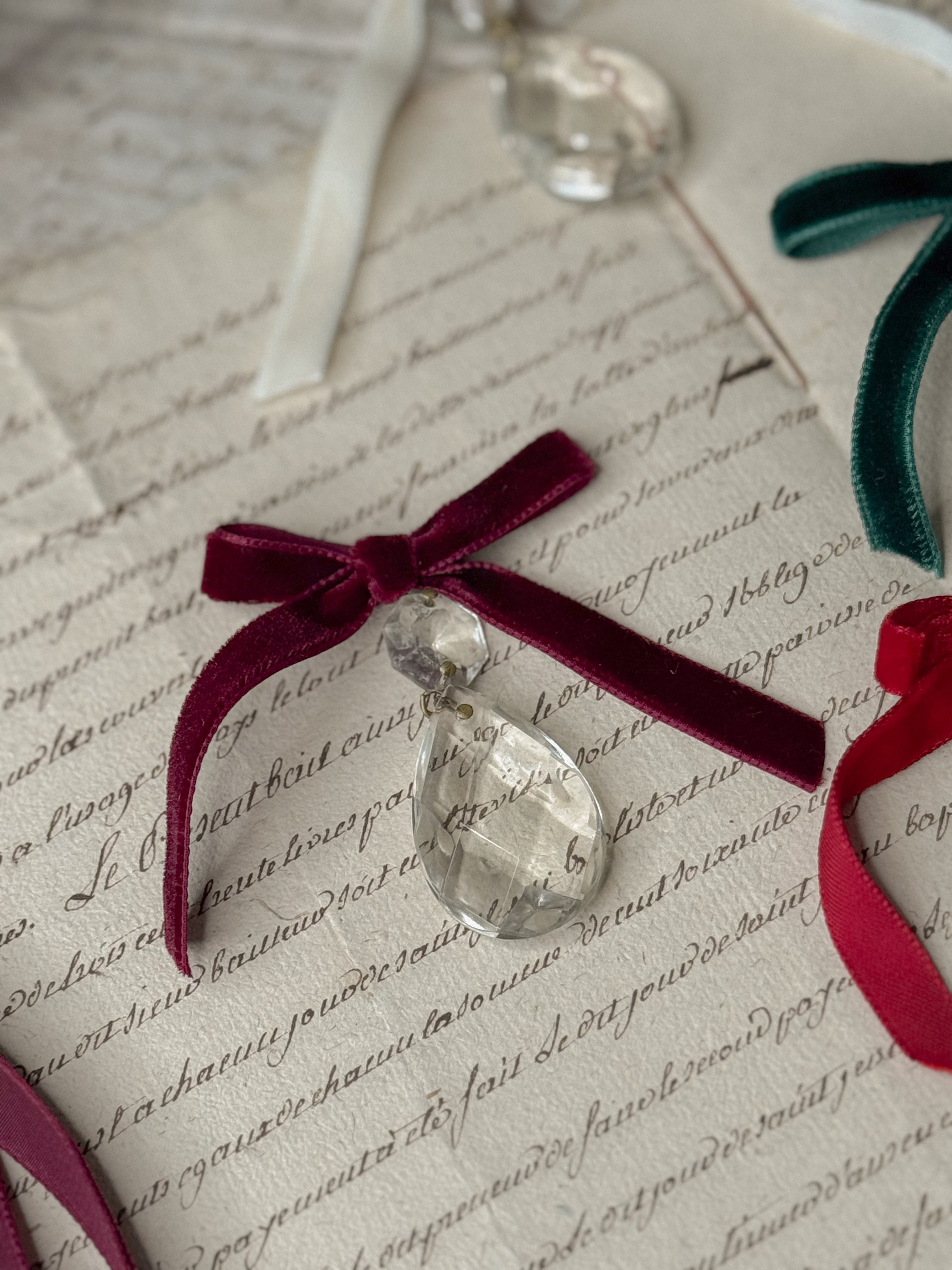 Antique French Crystal Ornament — Medium