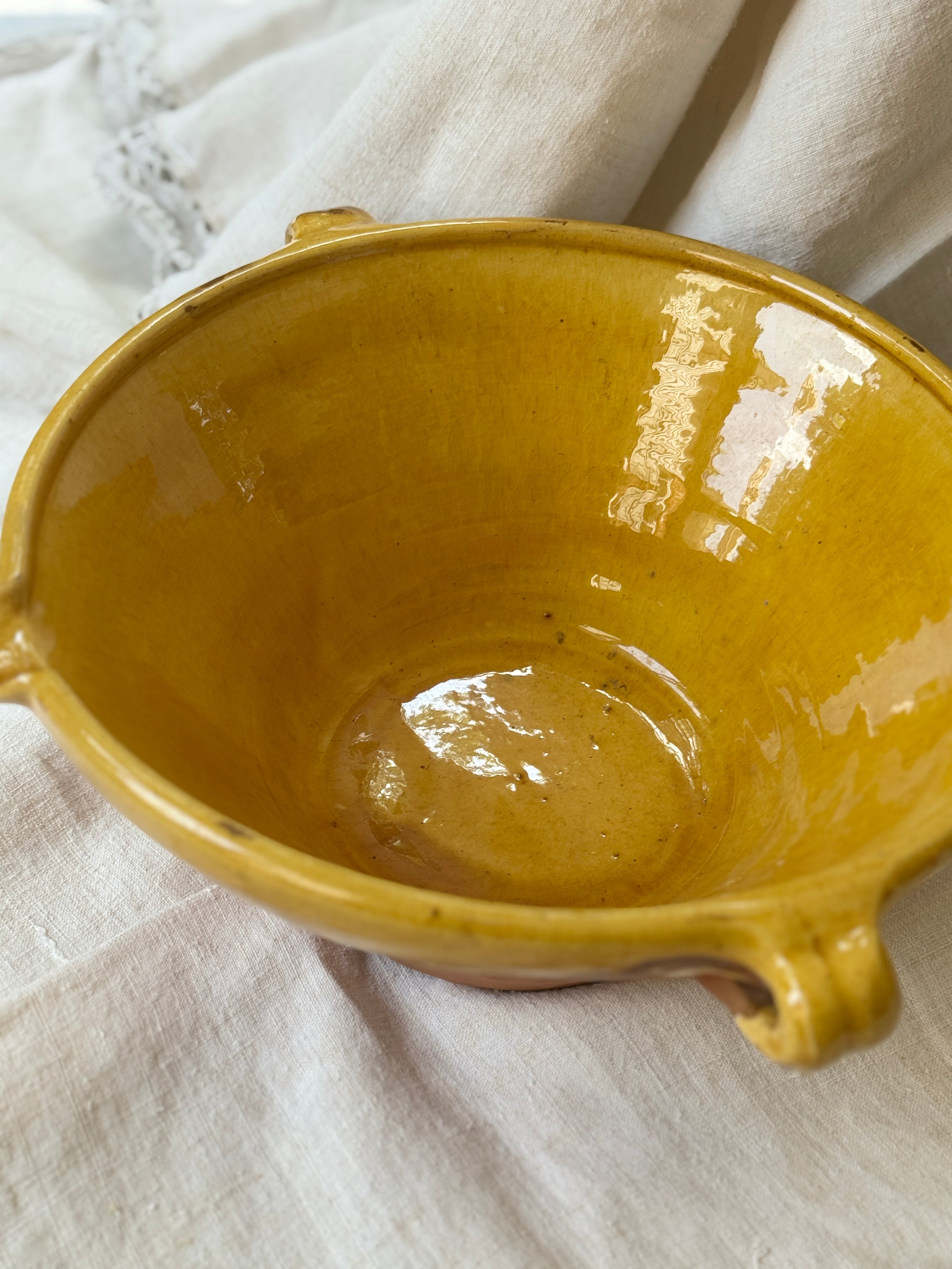 French Yellow Glazed Tian, 20th Century