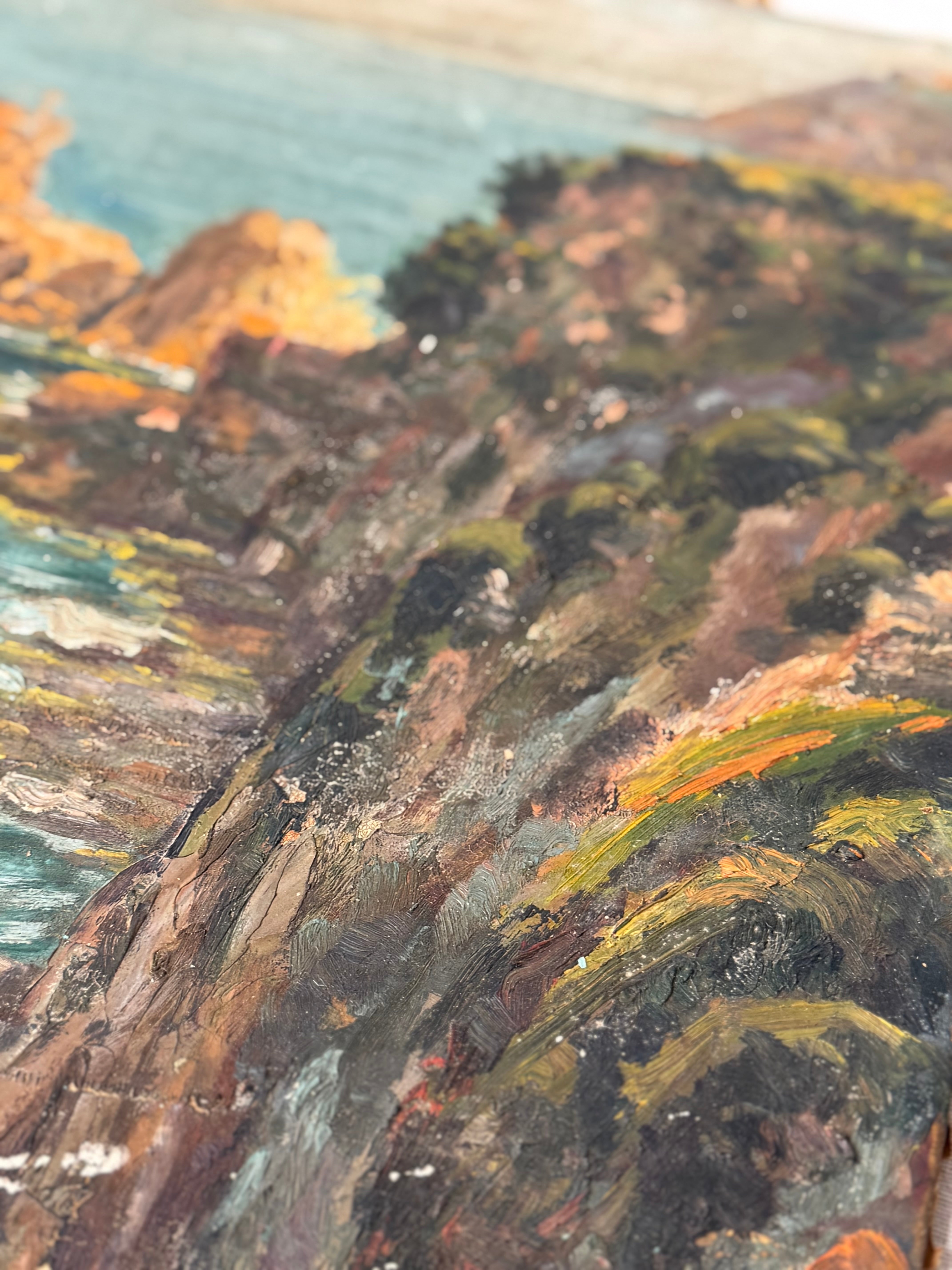 French School Coastal Painting, 1933