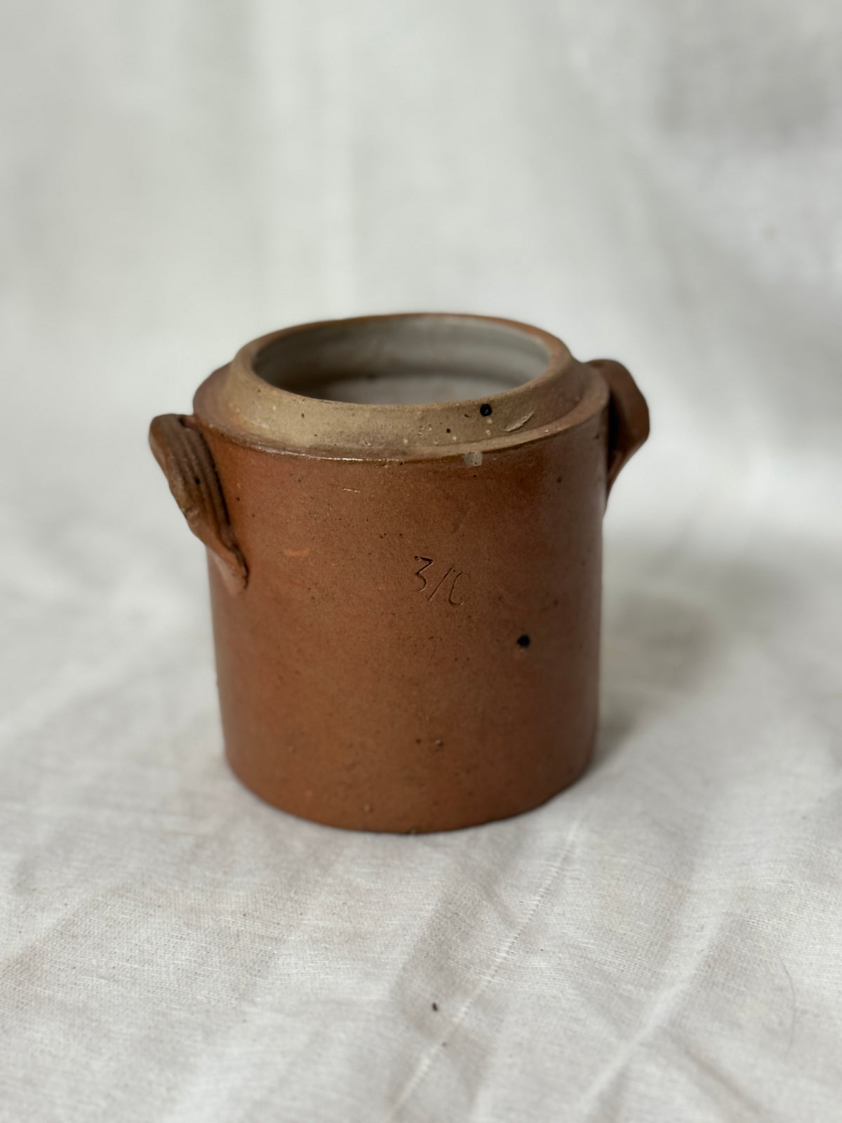 Antique French Confit Pot with Ear Handles