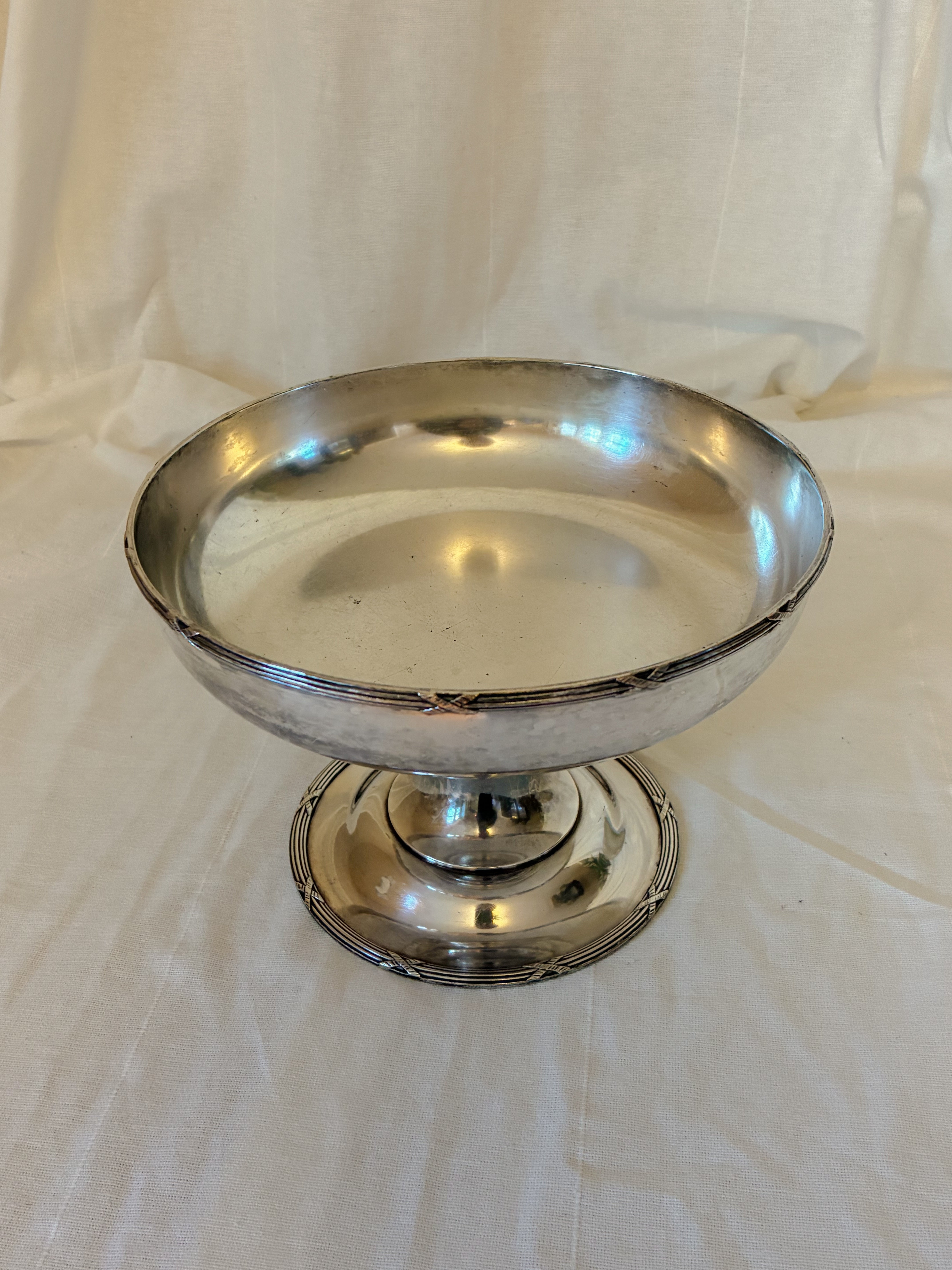 French Silver-Plated Pedestal Compote