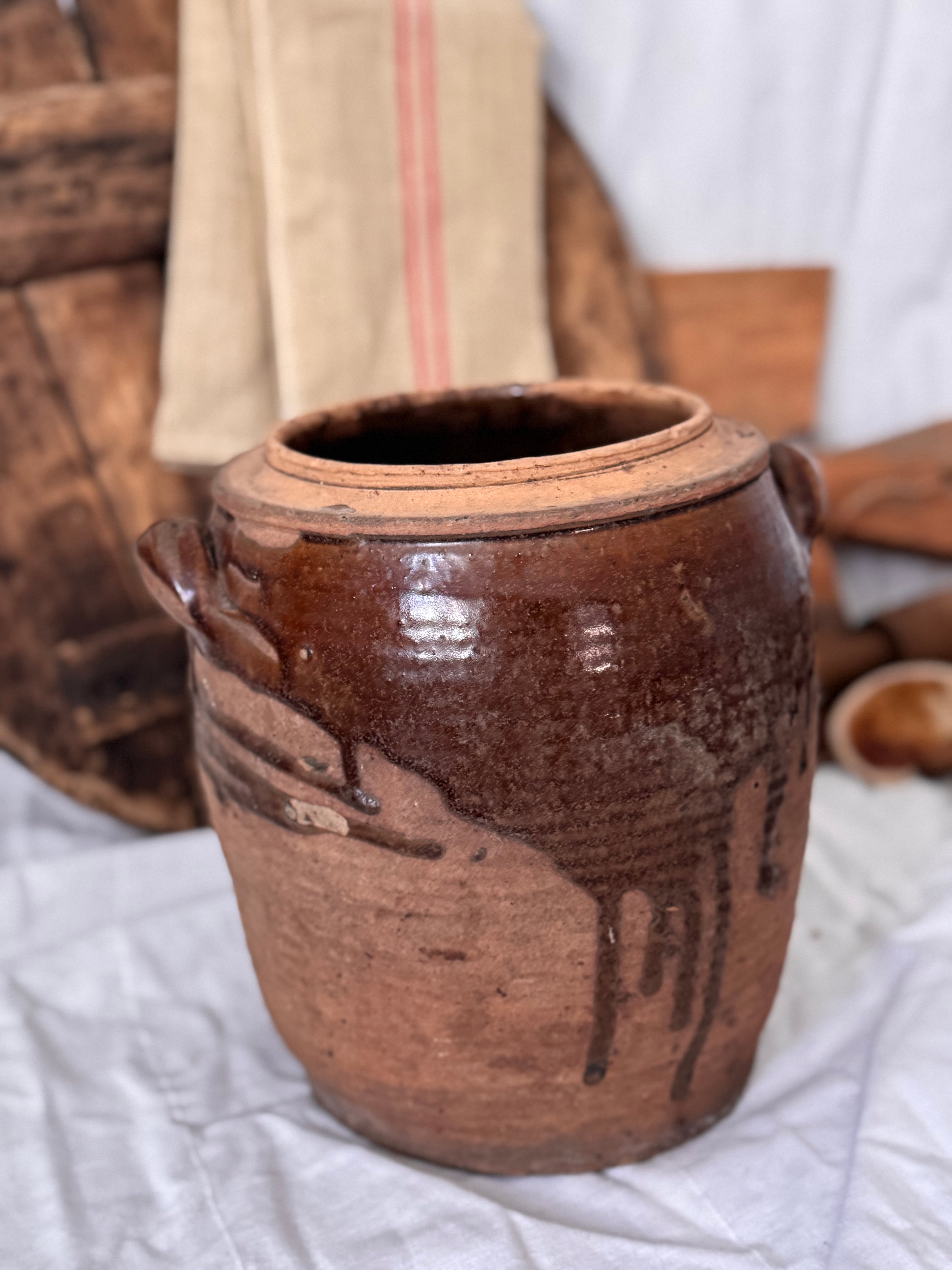 Antique French Confit Pot