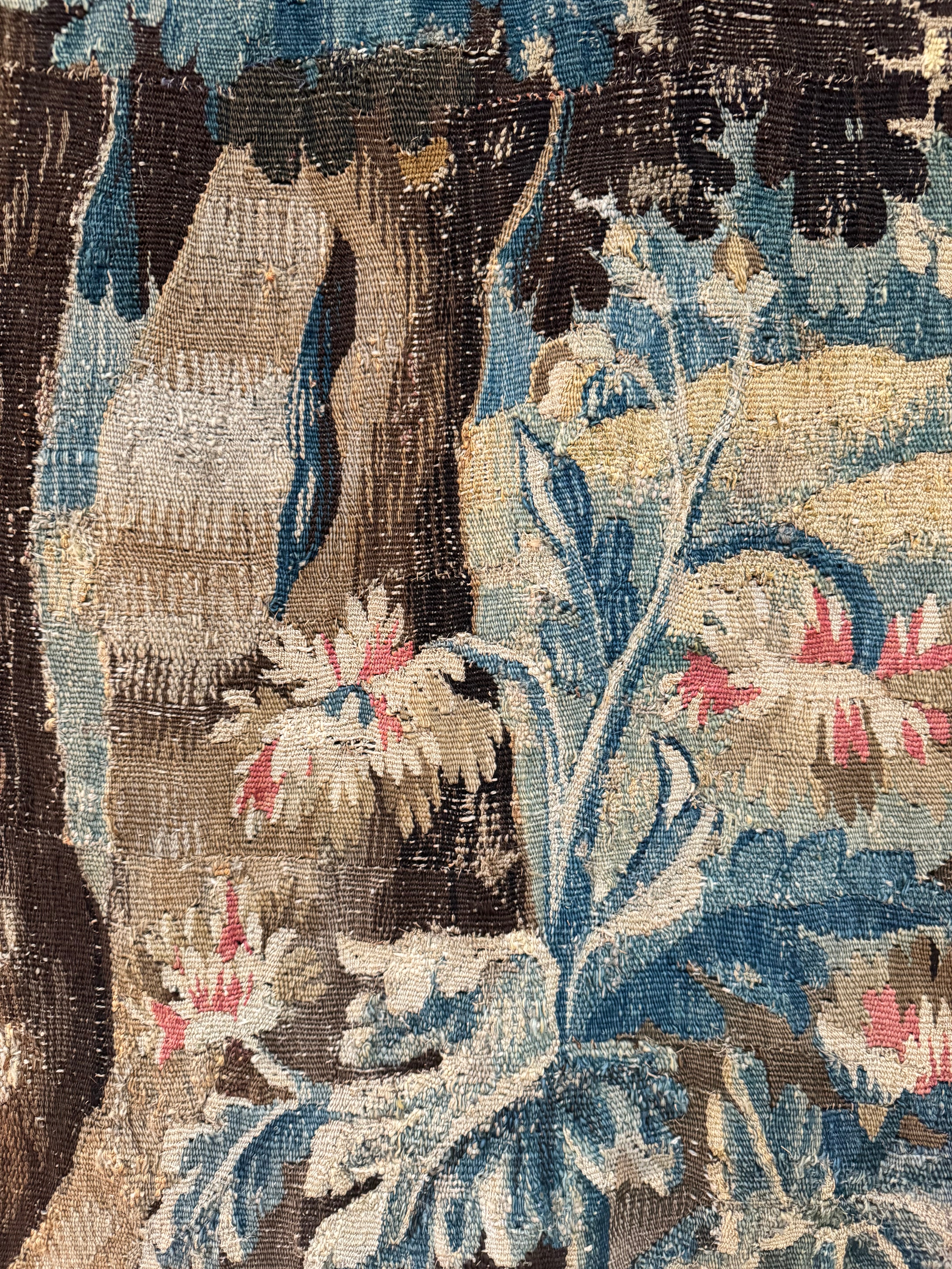 Large Antique French Verdure Tapestry