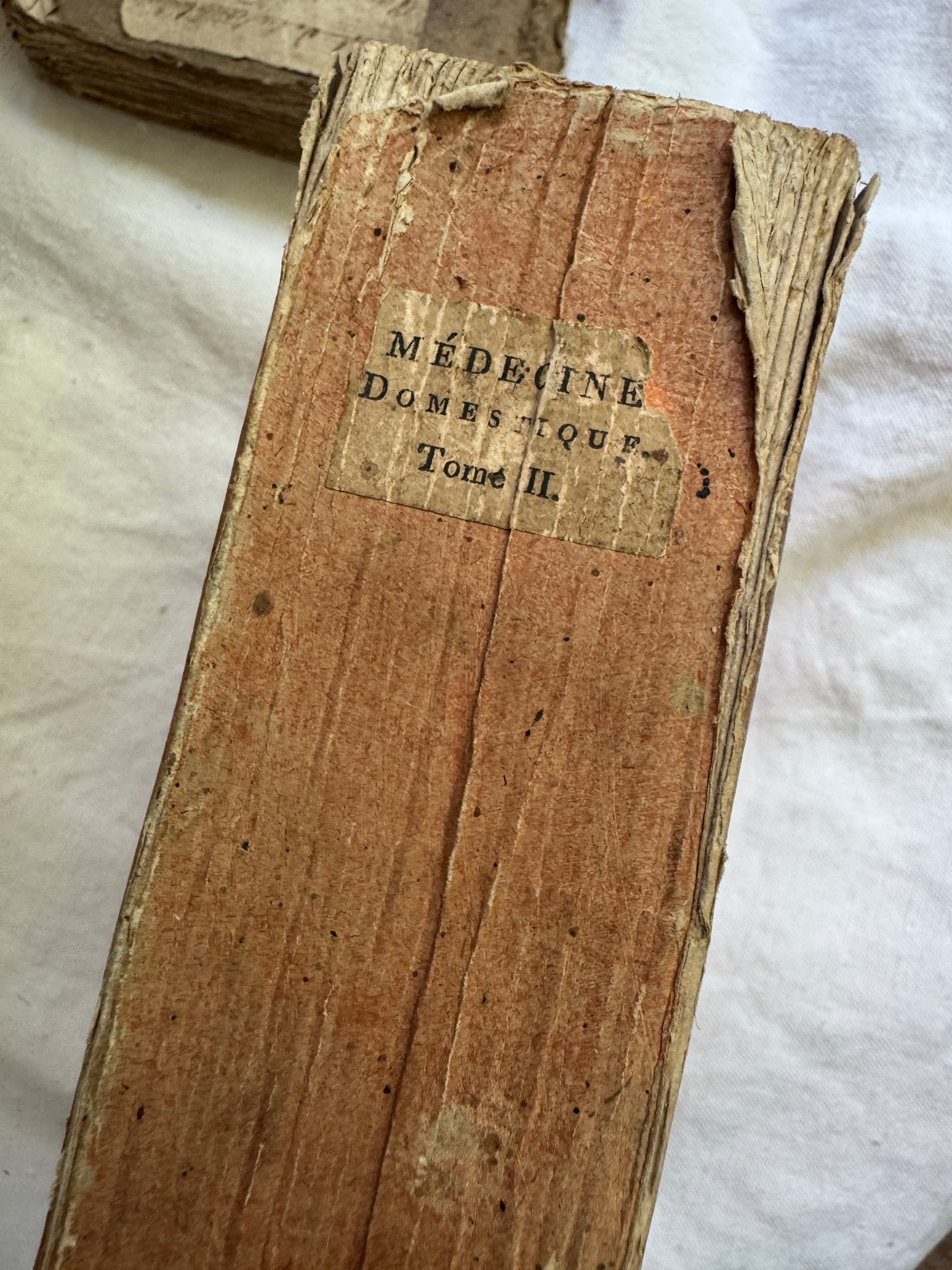 Antique French Medical Books, Médecine Domestique, 1802 (Set of Three)