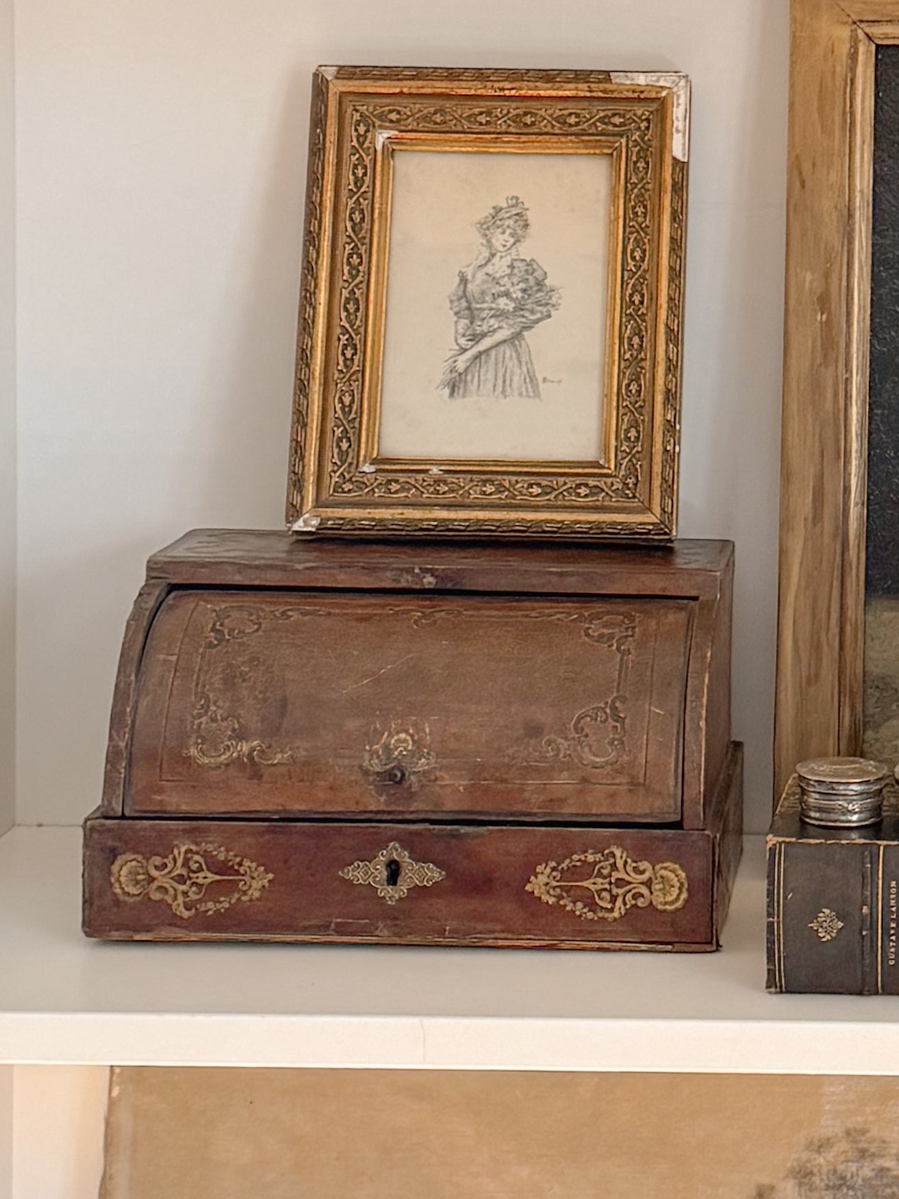 Napoleon III Leather Correspondence Box