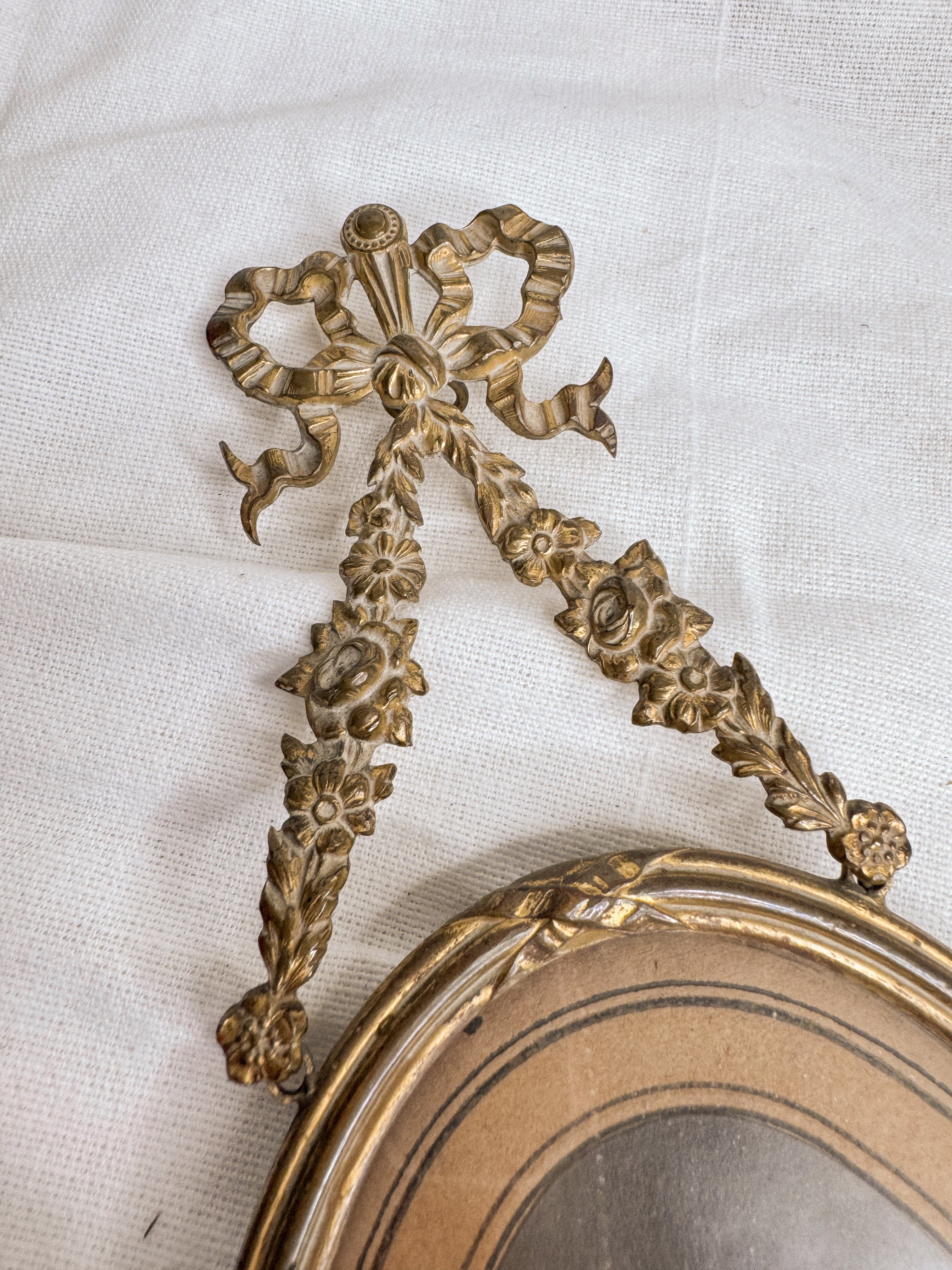Antique Gilded Bronze Frame