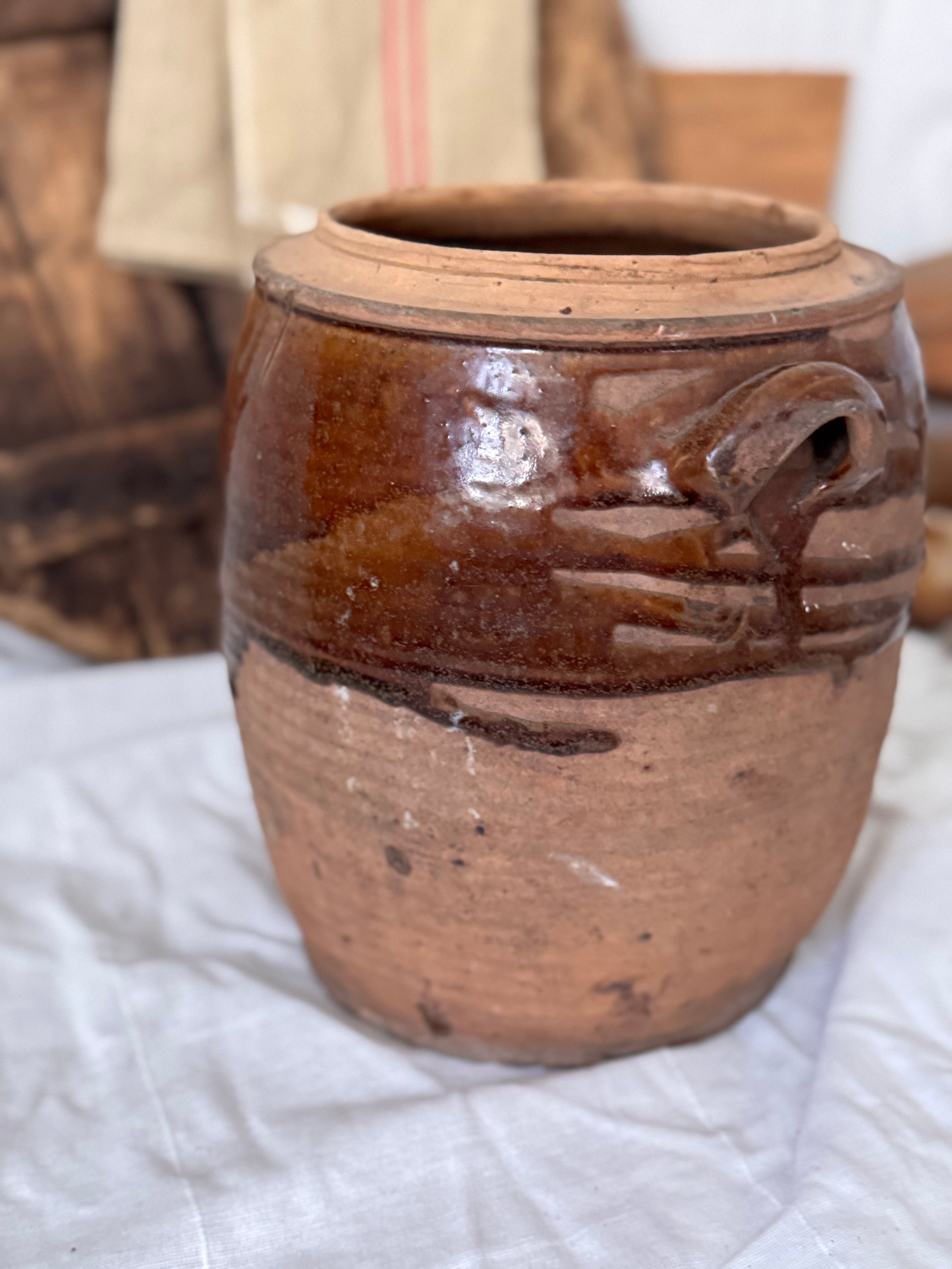 Antique French Confit Pot