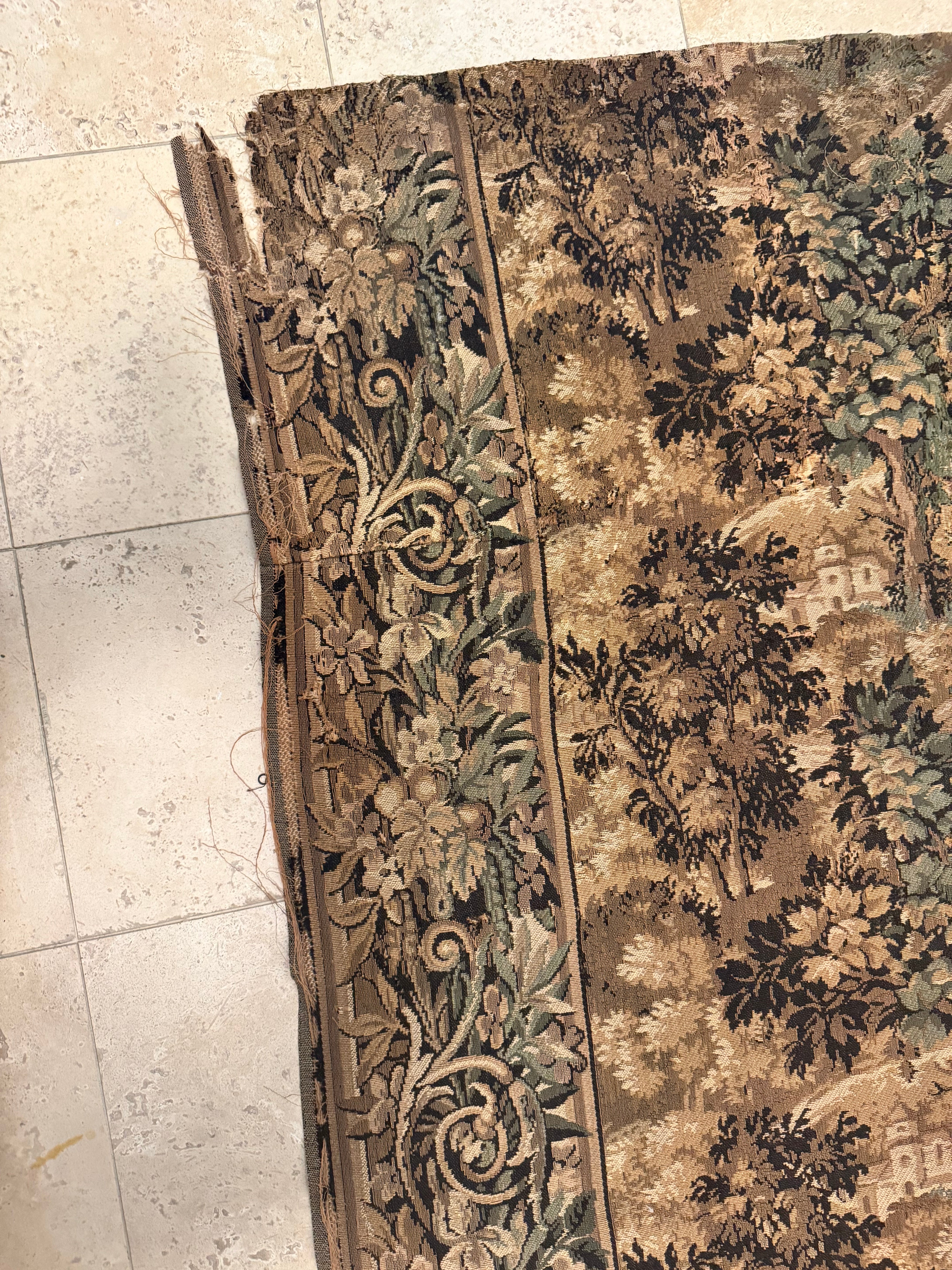 French Jacquard Verdure Tapestry