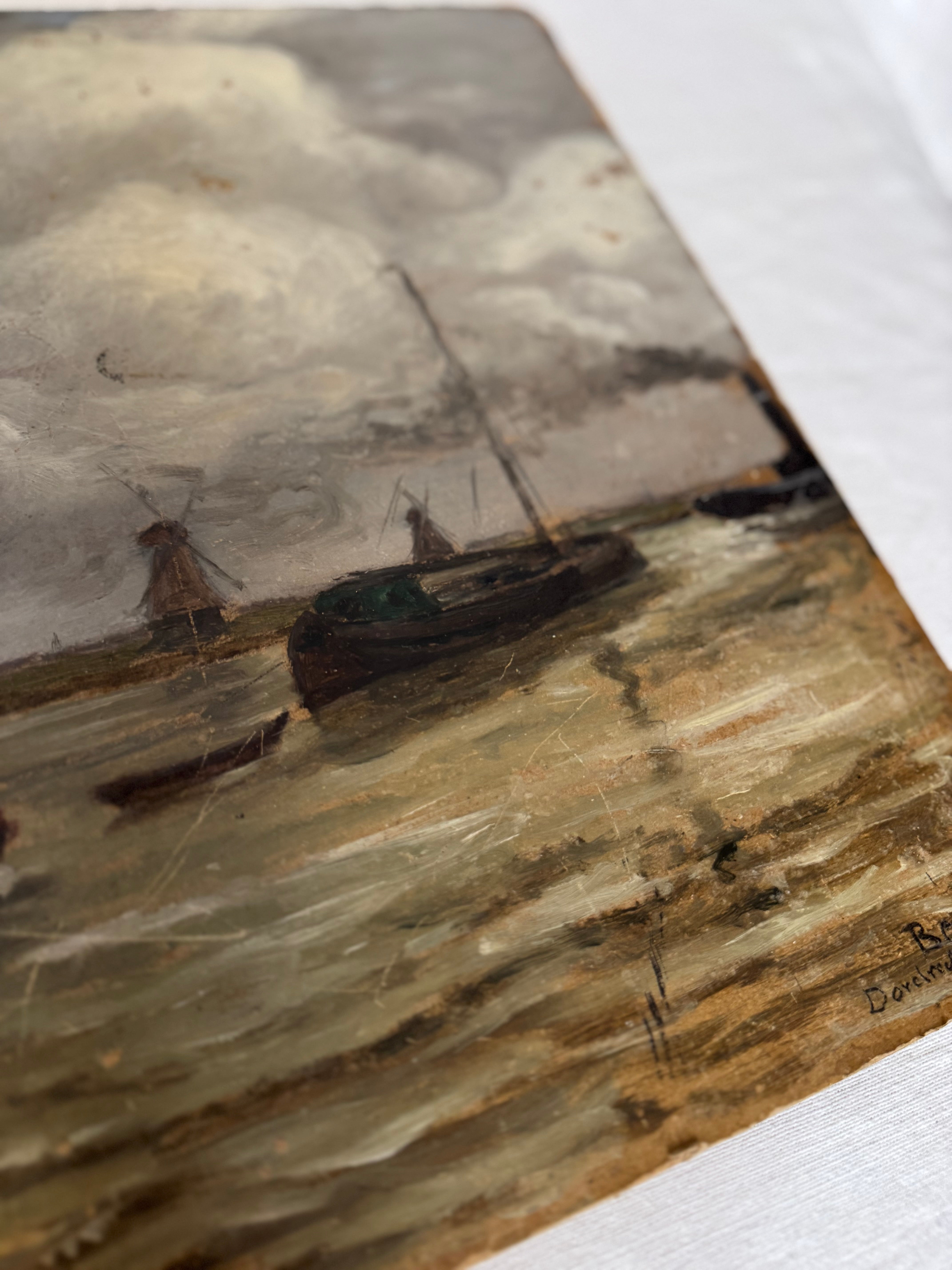 Port de Dordrecht, 1904, oil on board