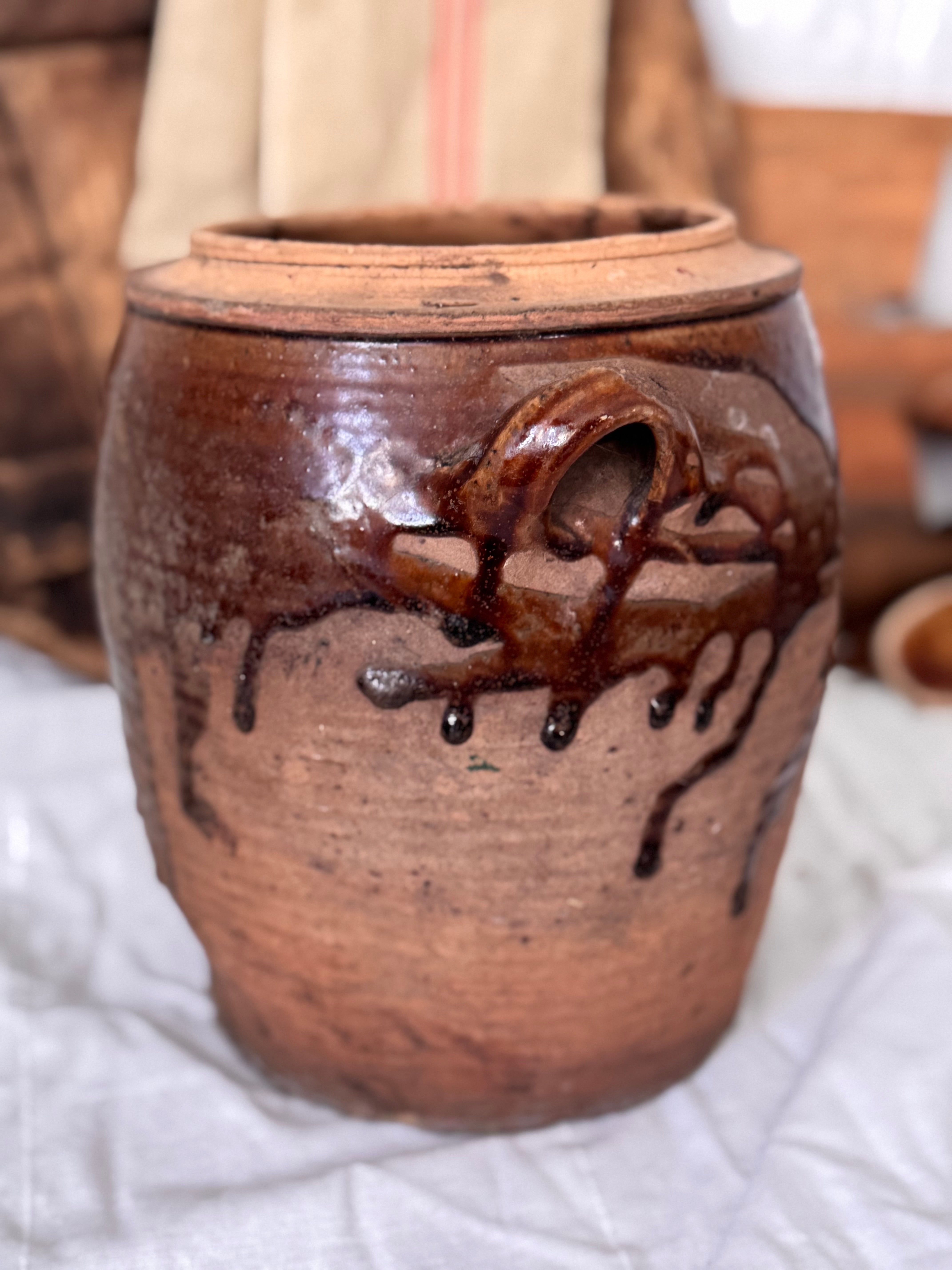 Antique French Confit Pot