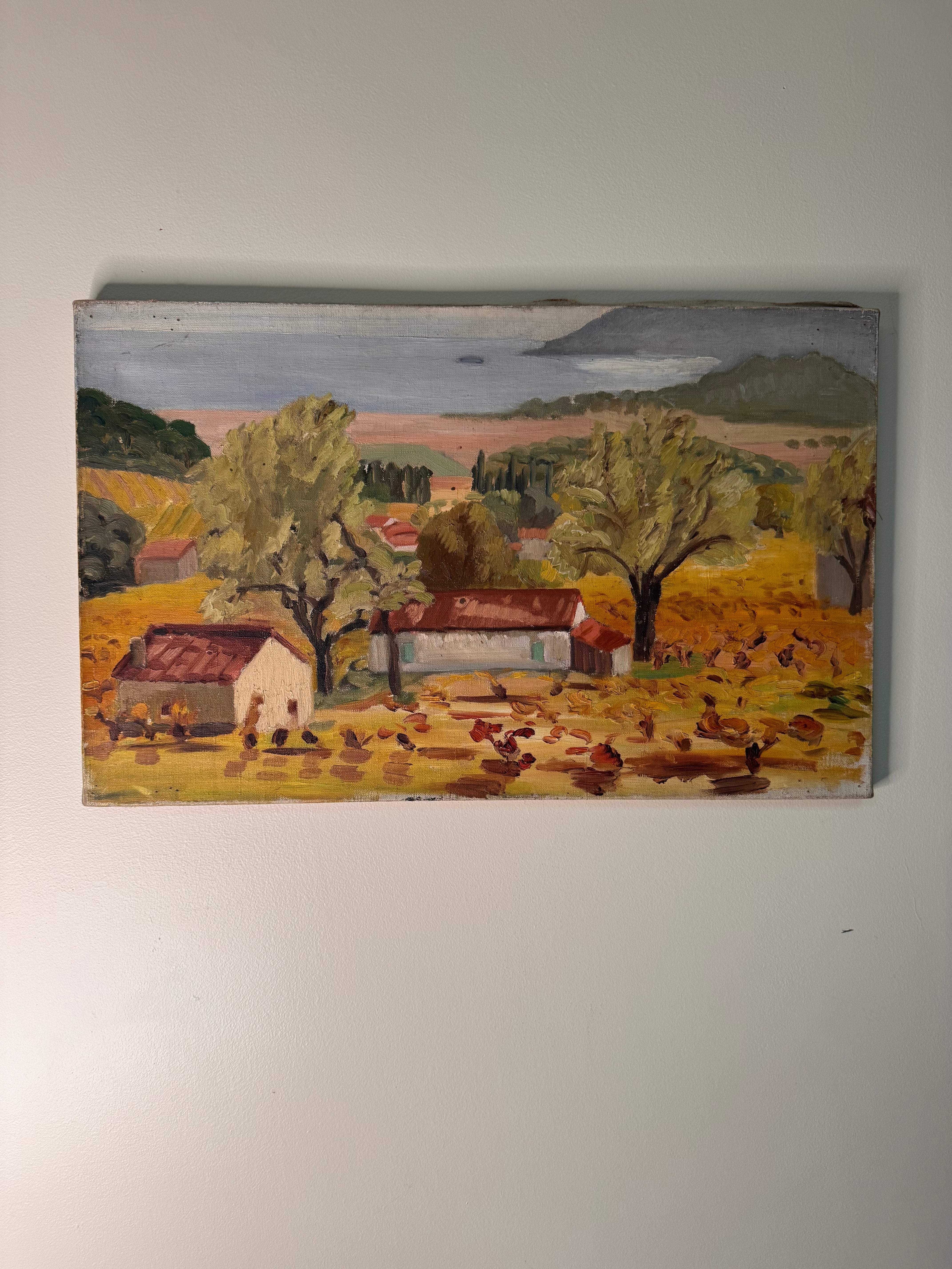 Signed French Oil on Canvas | Provençal Landscape