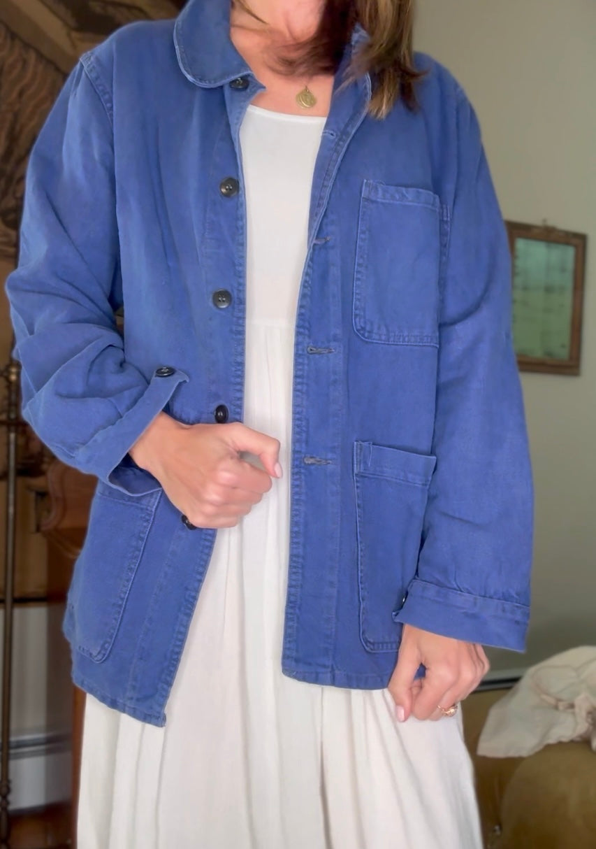 Indigo Vintage French Chore Coat