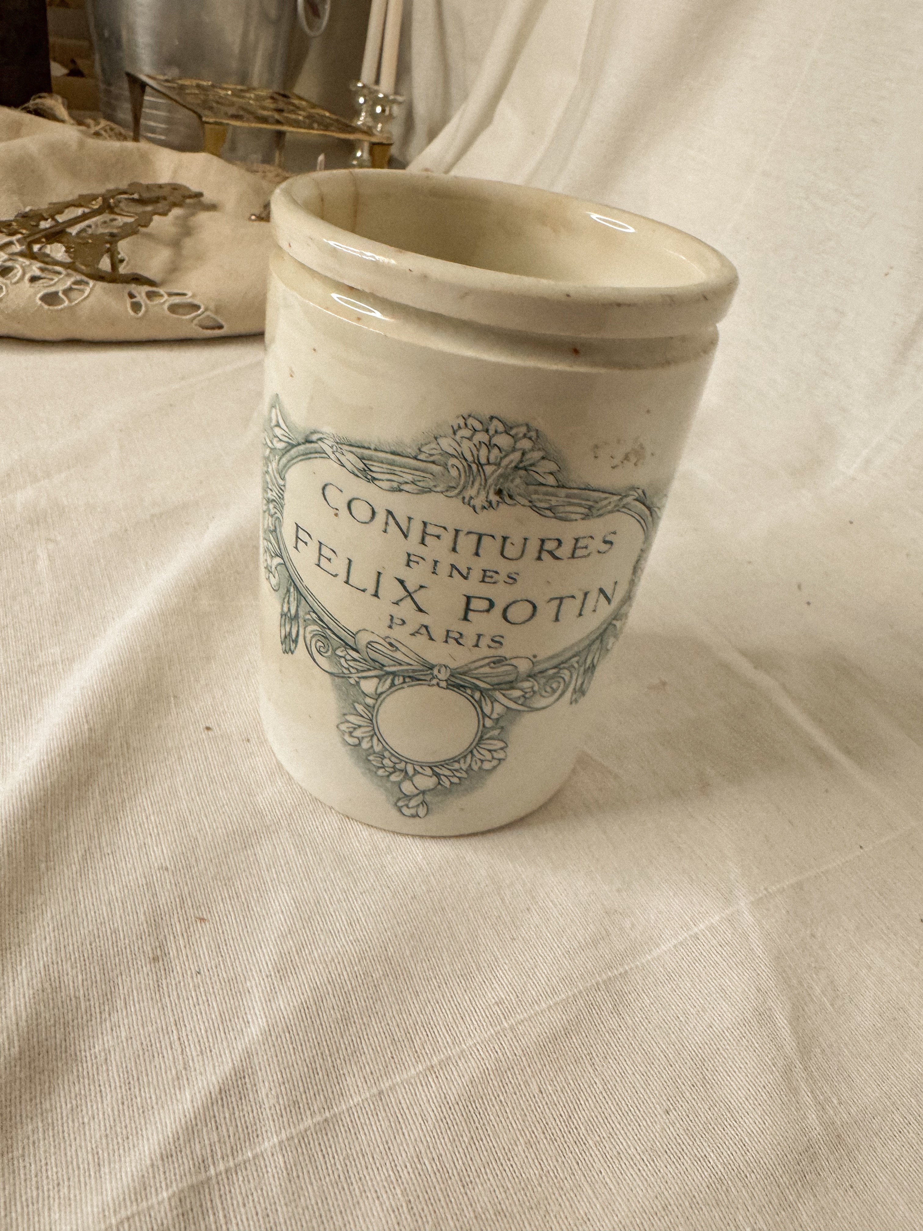 Antique Félix Potin Confitures Fines Jar