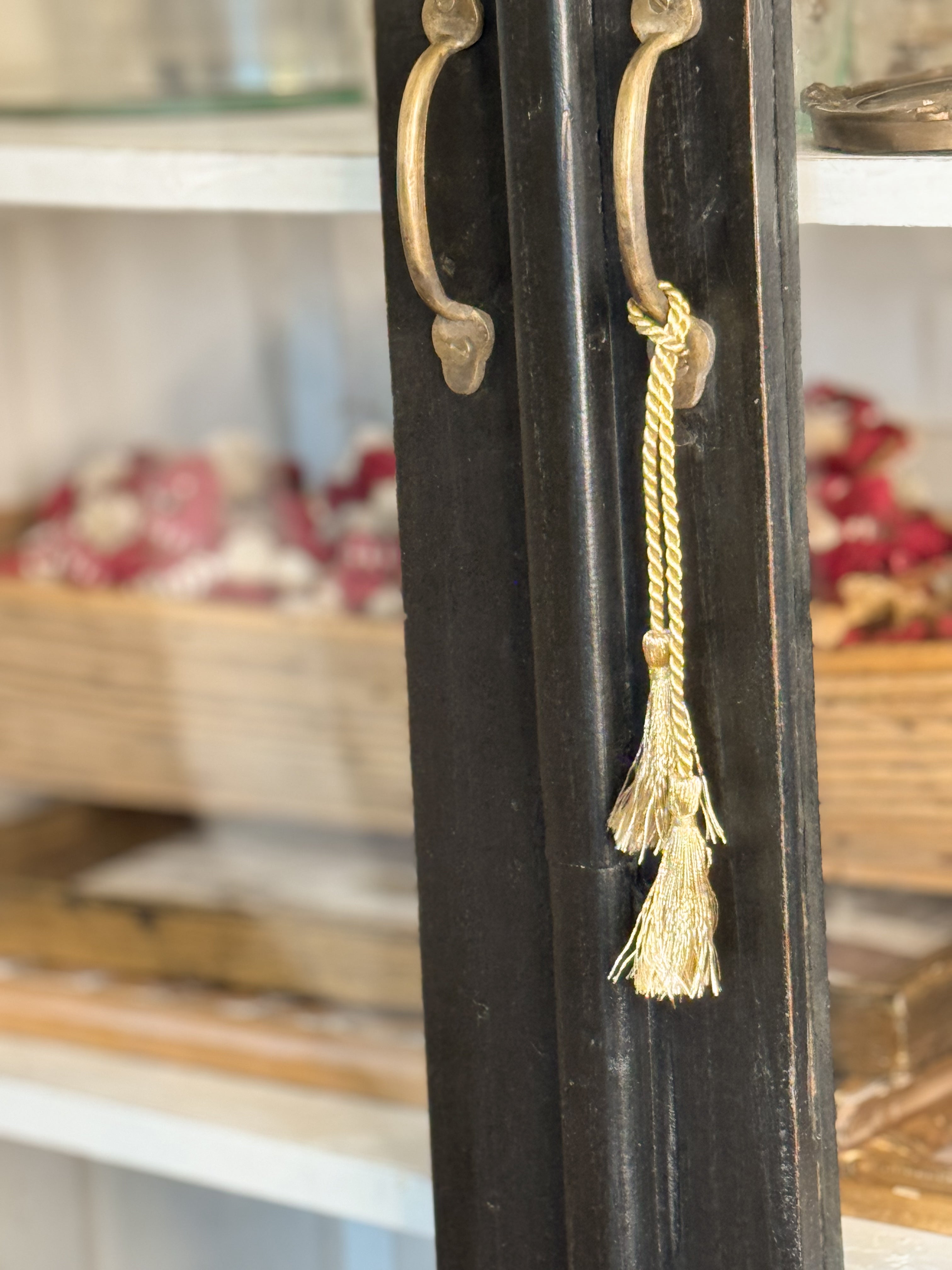 French Passementerie Double Tassel in Metallic Gold