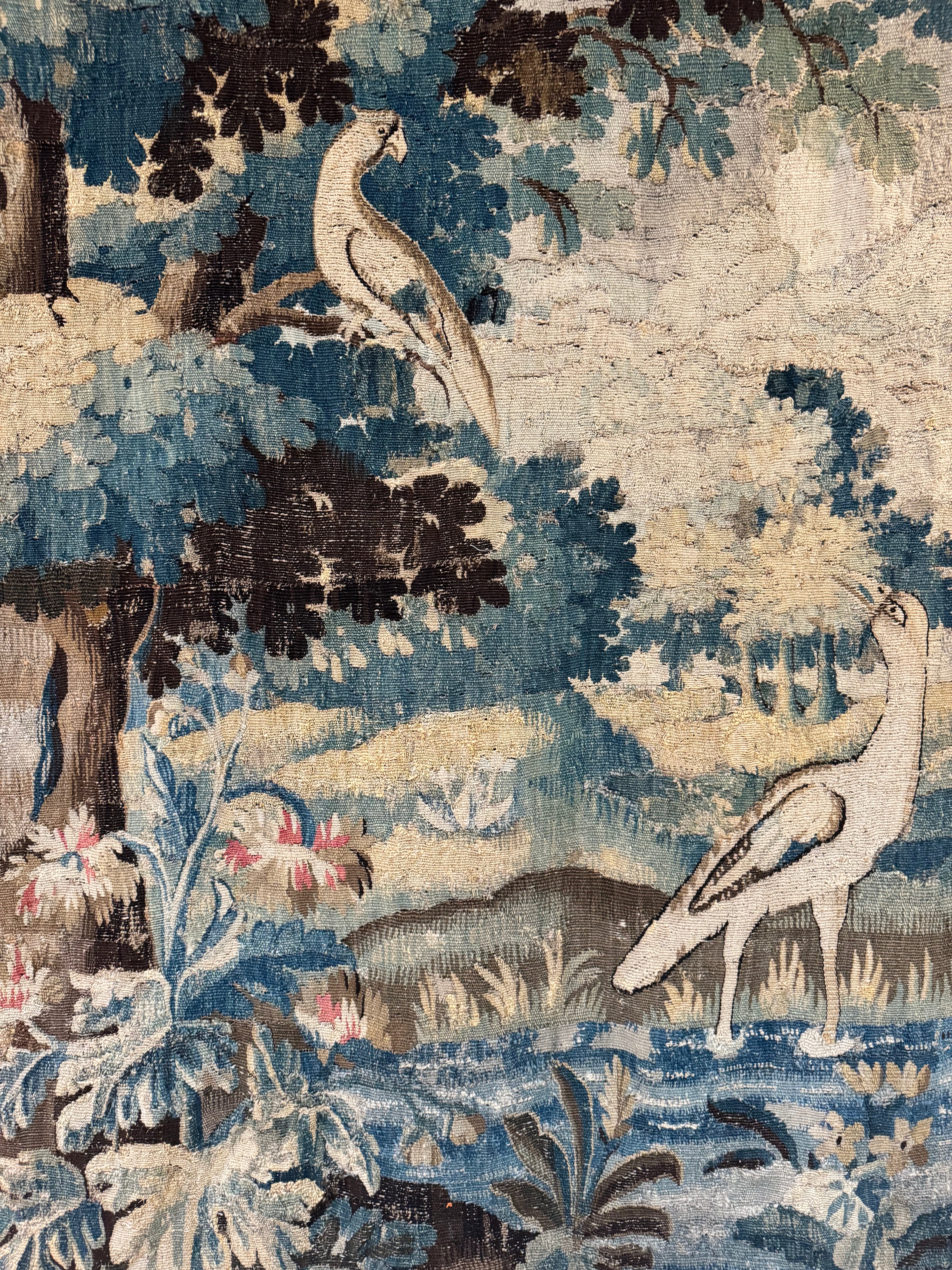 Large Antique French Verdure Tapestry