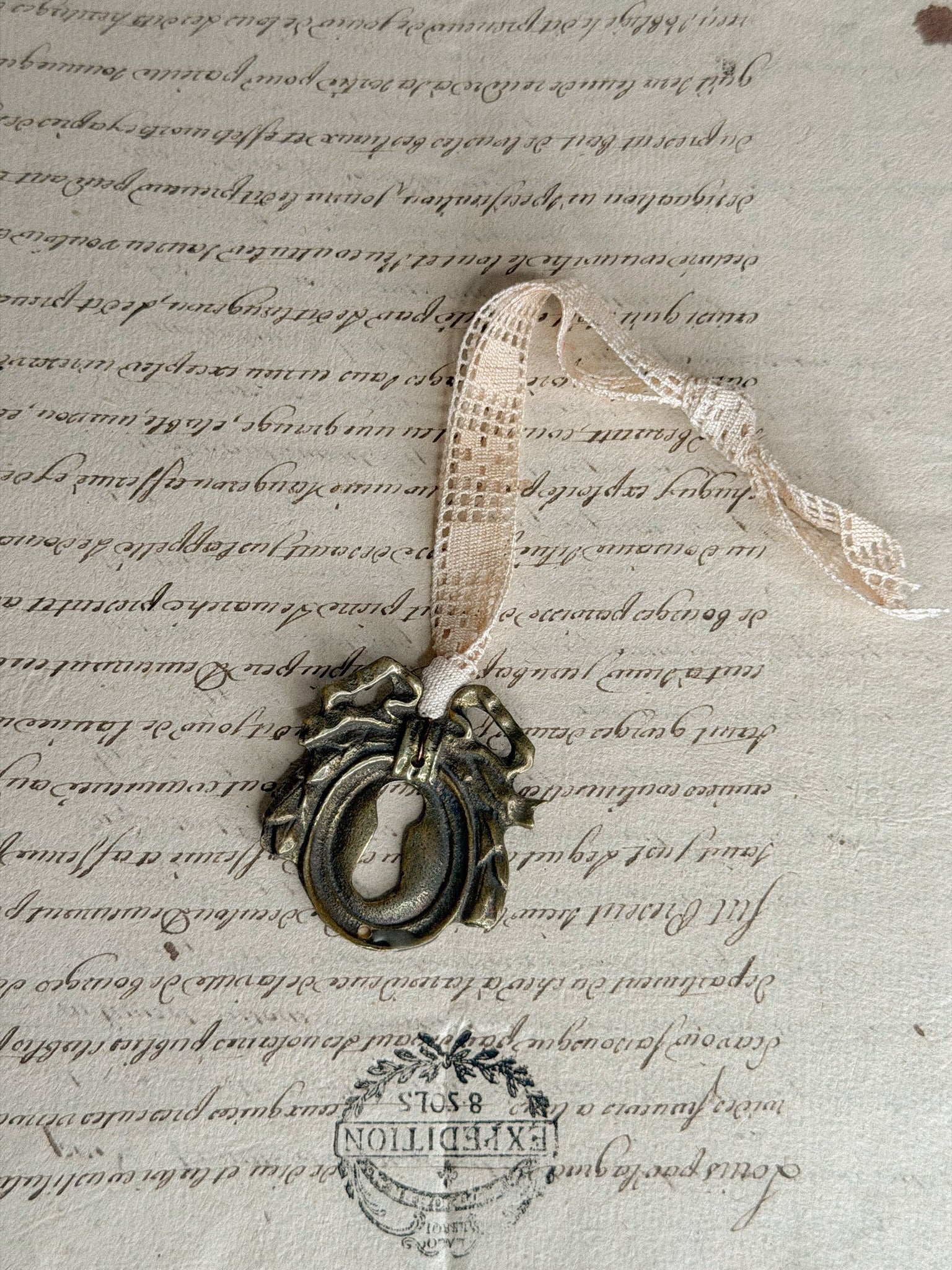 Pièce de Noël - ruban dentelle