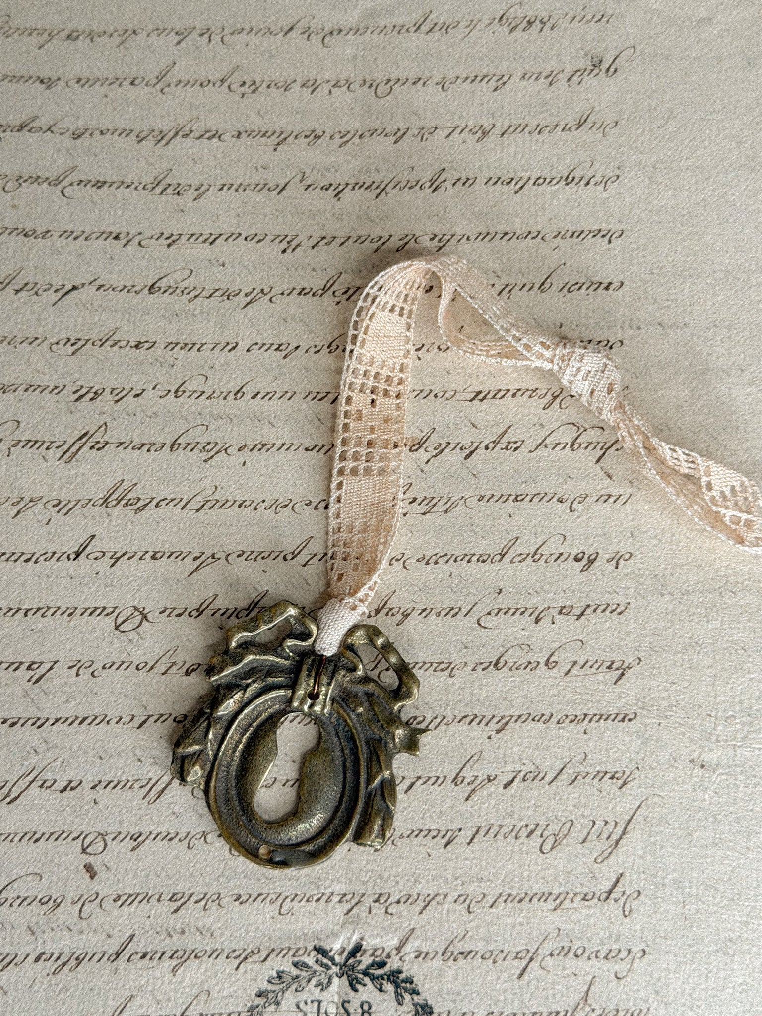 Pièce de Noël - ruban dentelle