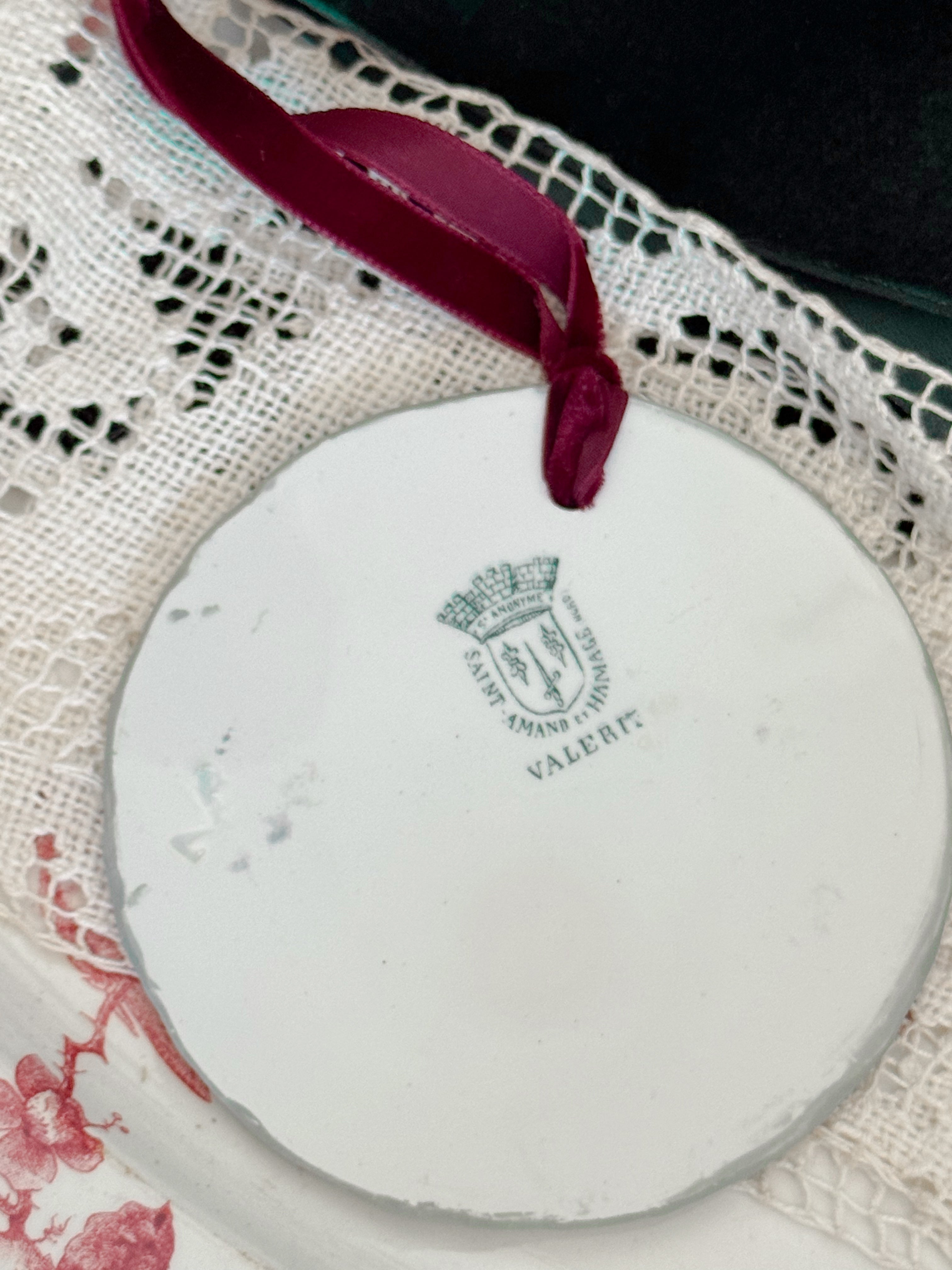 Antique plate fragment ornament - XL