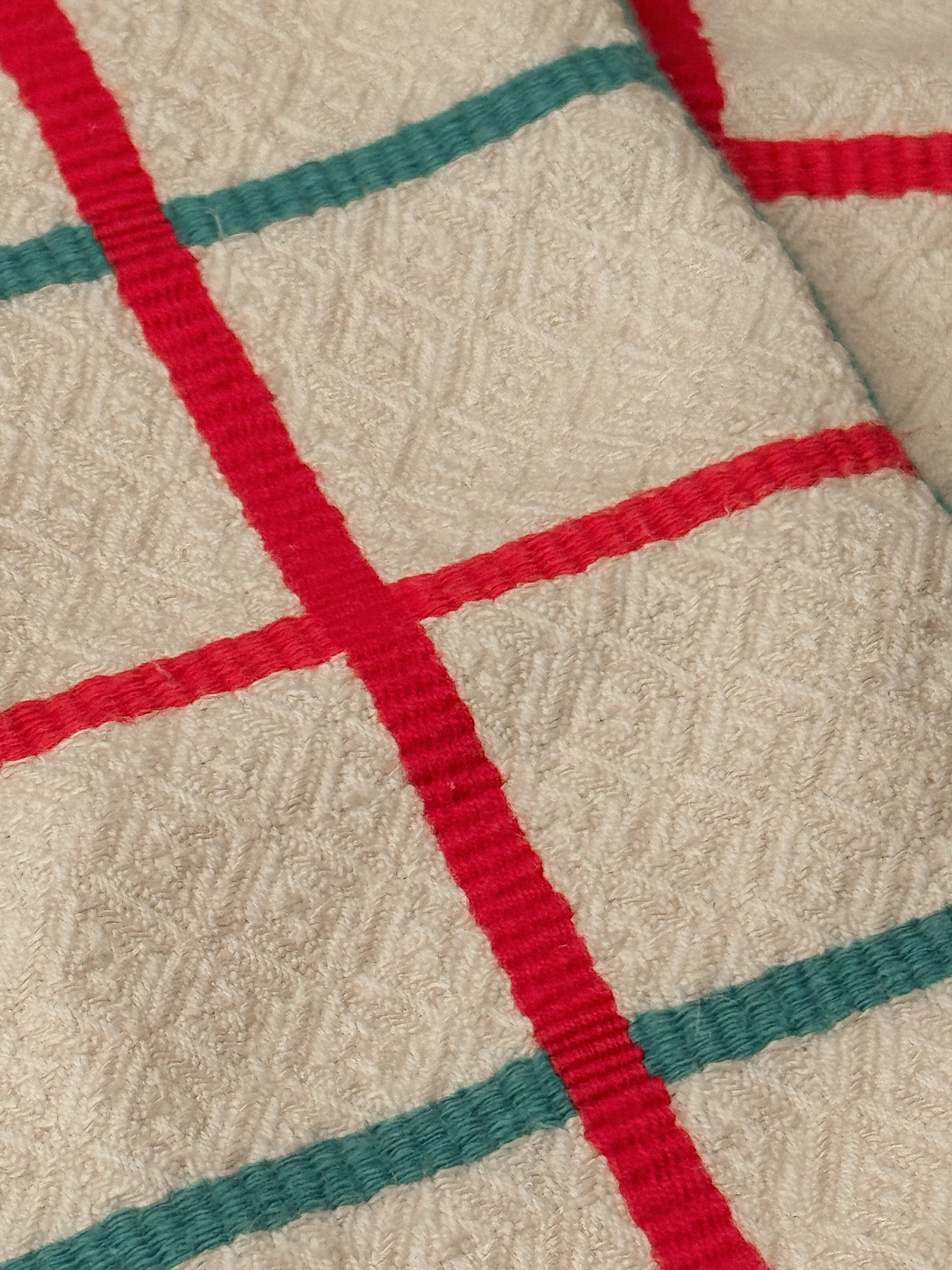 French Linen Tea Towel, Circa 1940s