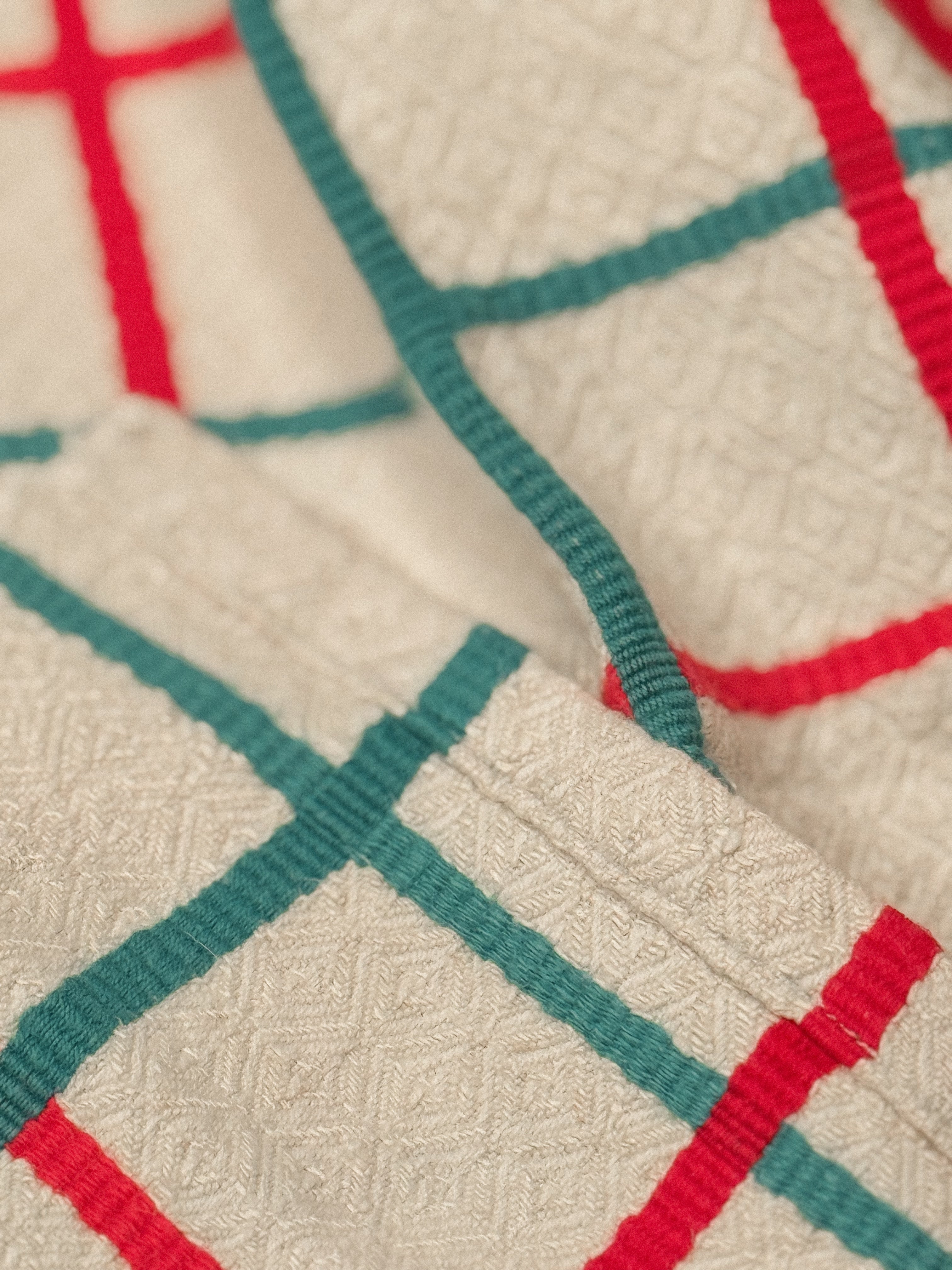 French Linen Tea Towel, Circa 1940s