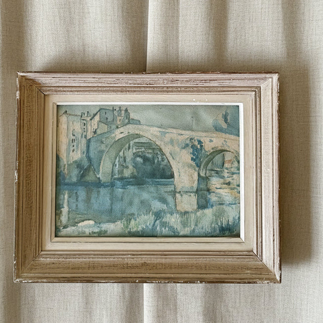 French Watercolour, Stone Bridge, 1926