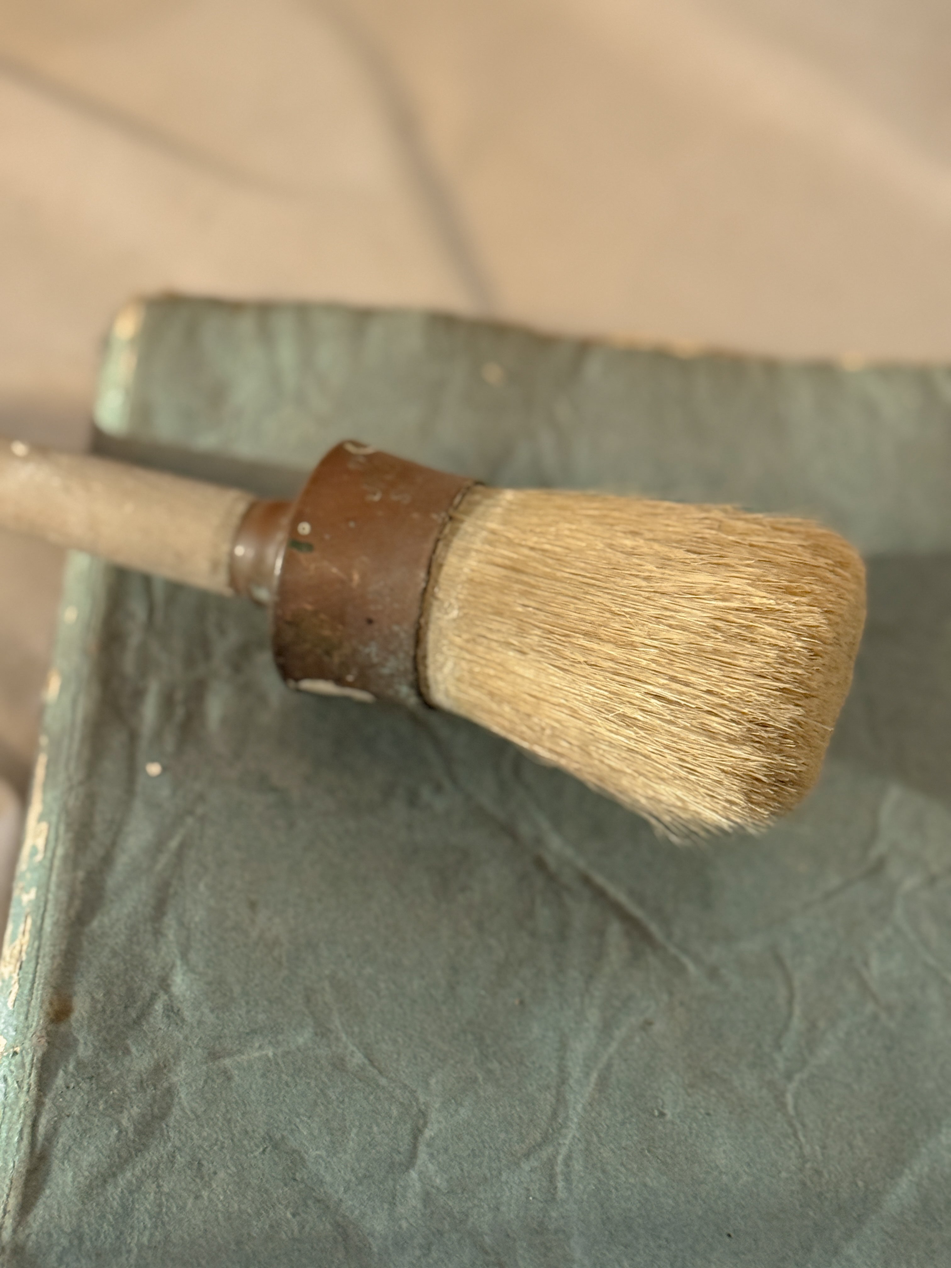 Antique French Painter's Brush, Copper Ferrule, 19th Century (Small)