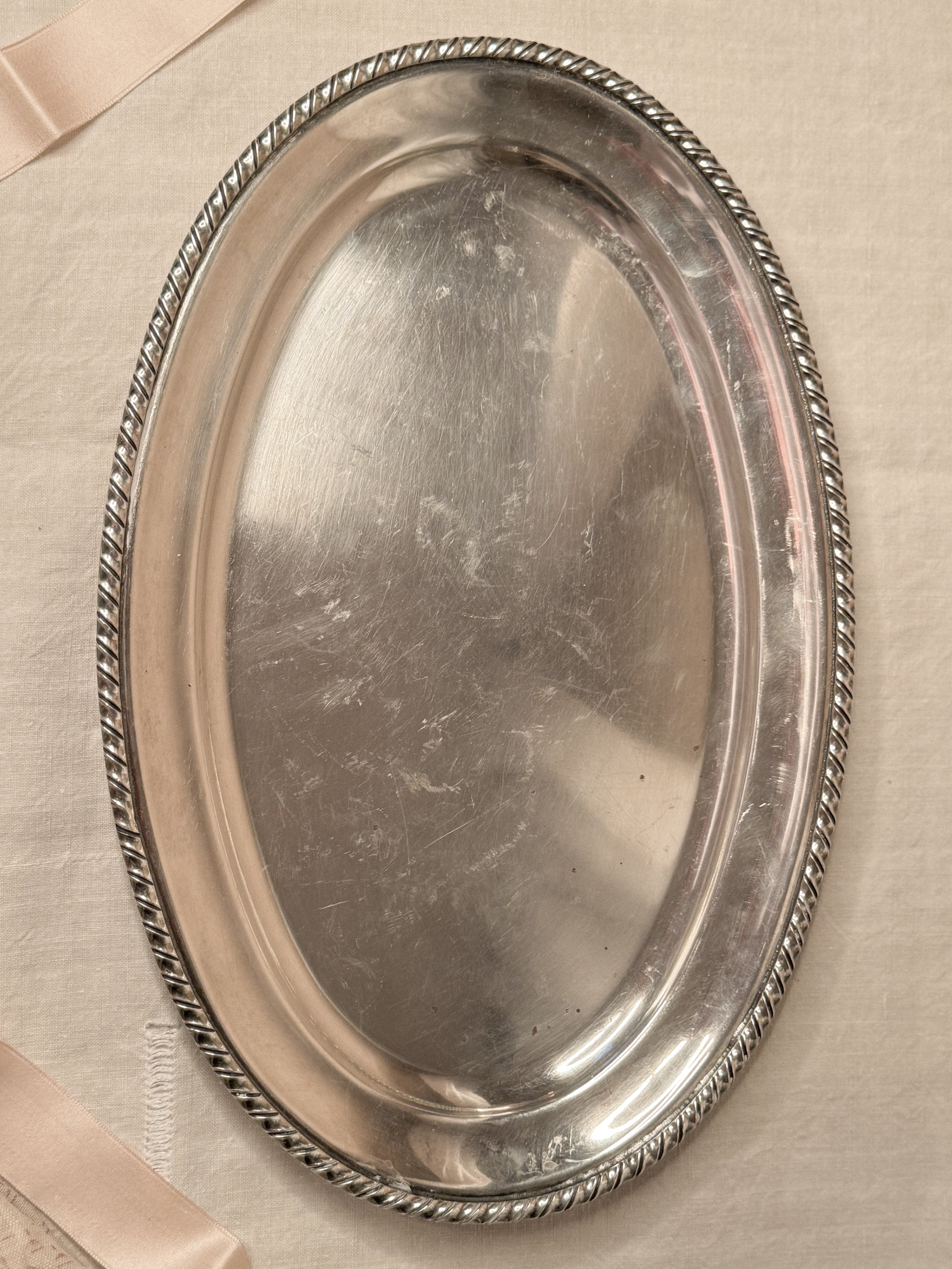 Vintage French Silver plate tray