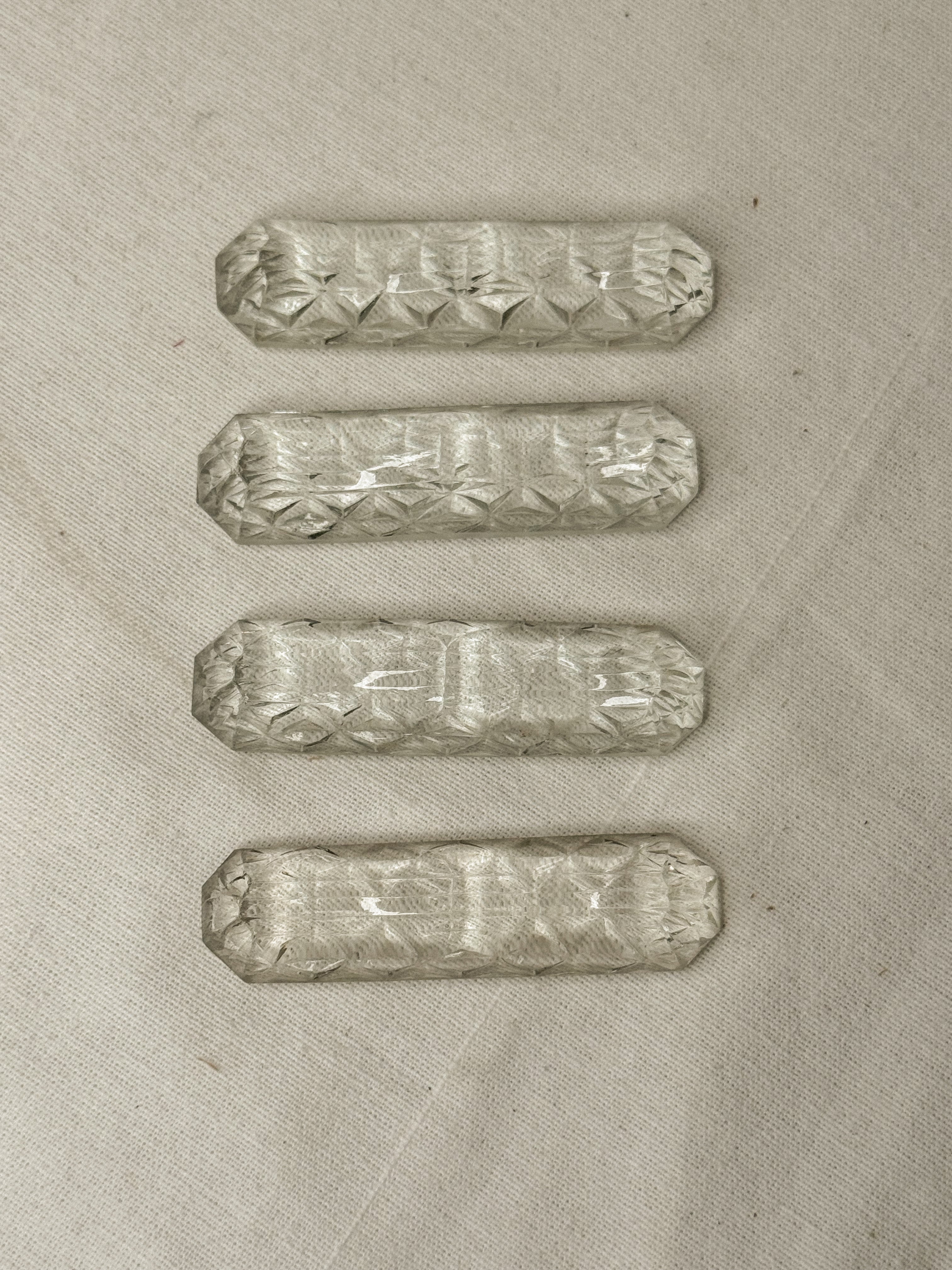 Antique Glass Knife Rests