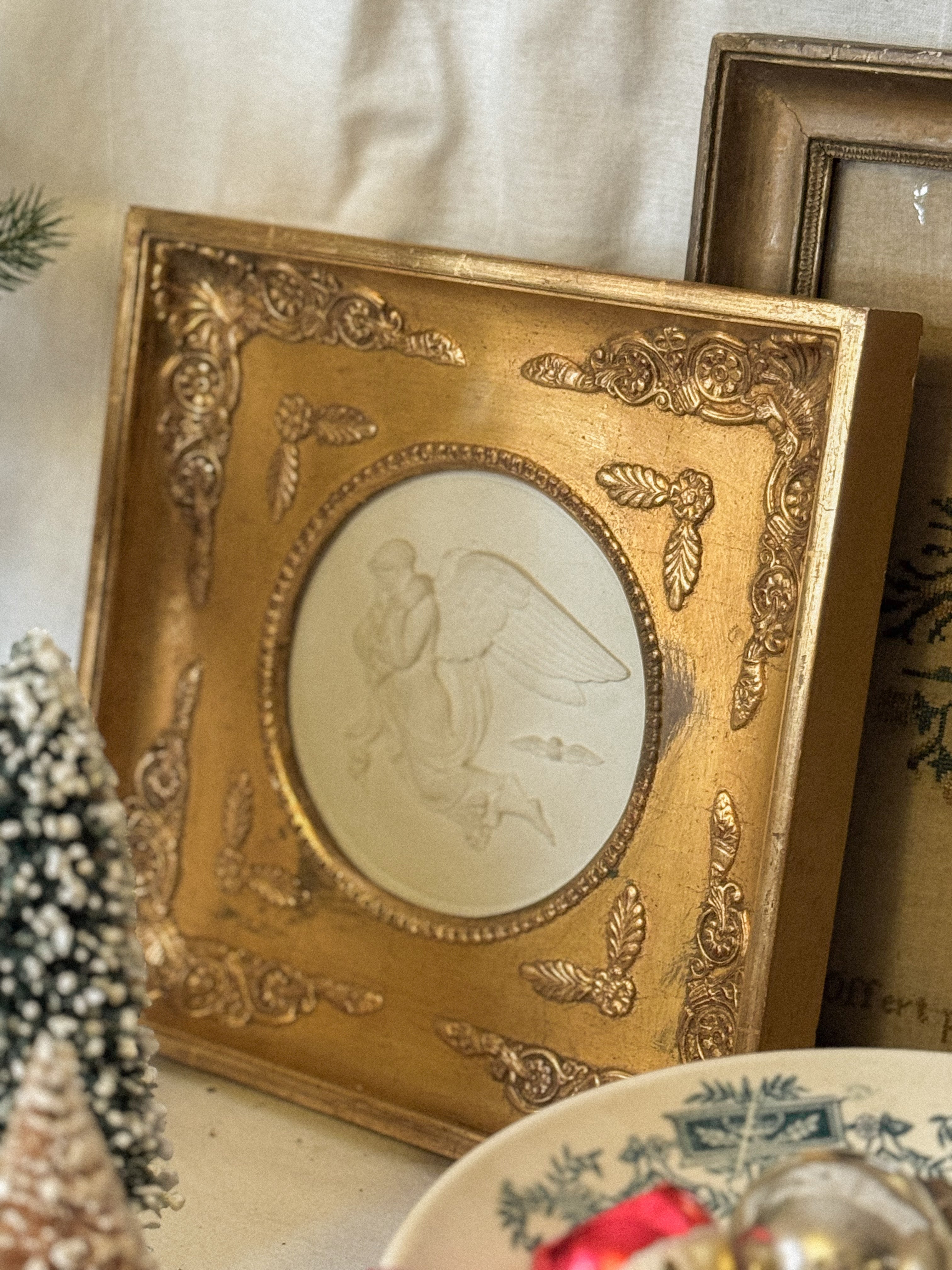 Bas Relief in Antique Gilt Frame