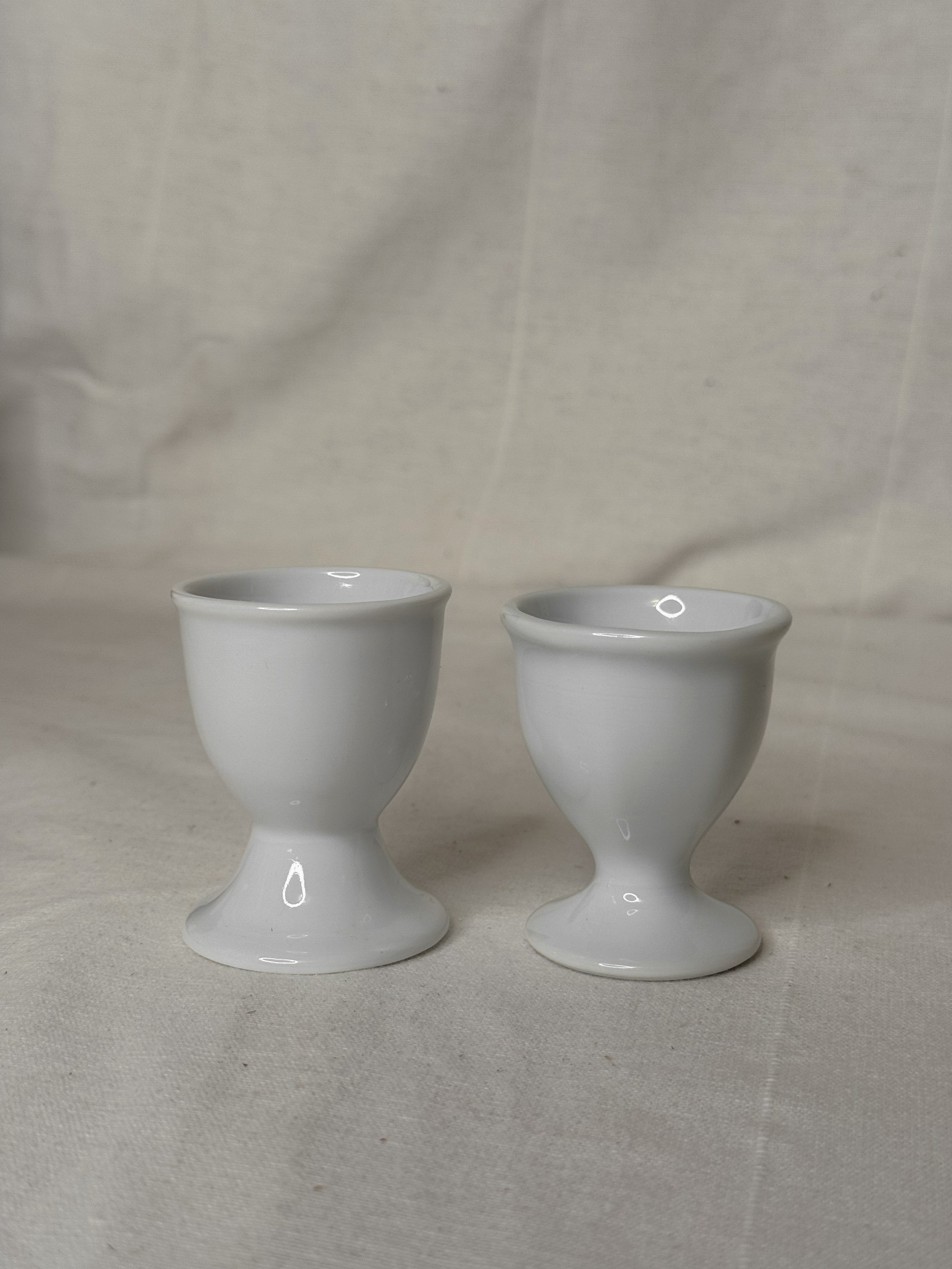 French White Porcelain Egg Cups