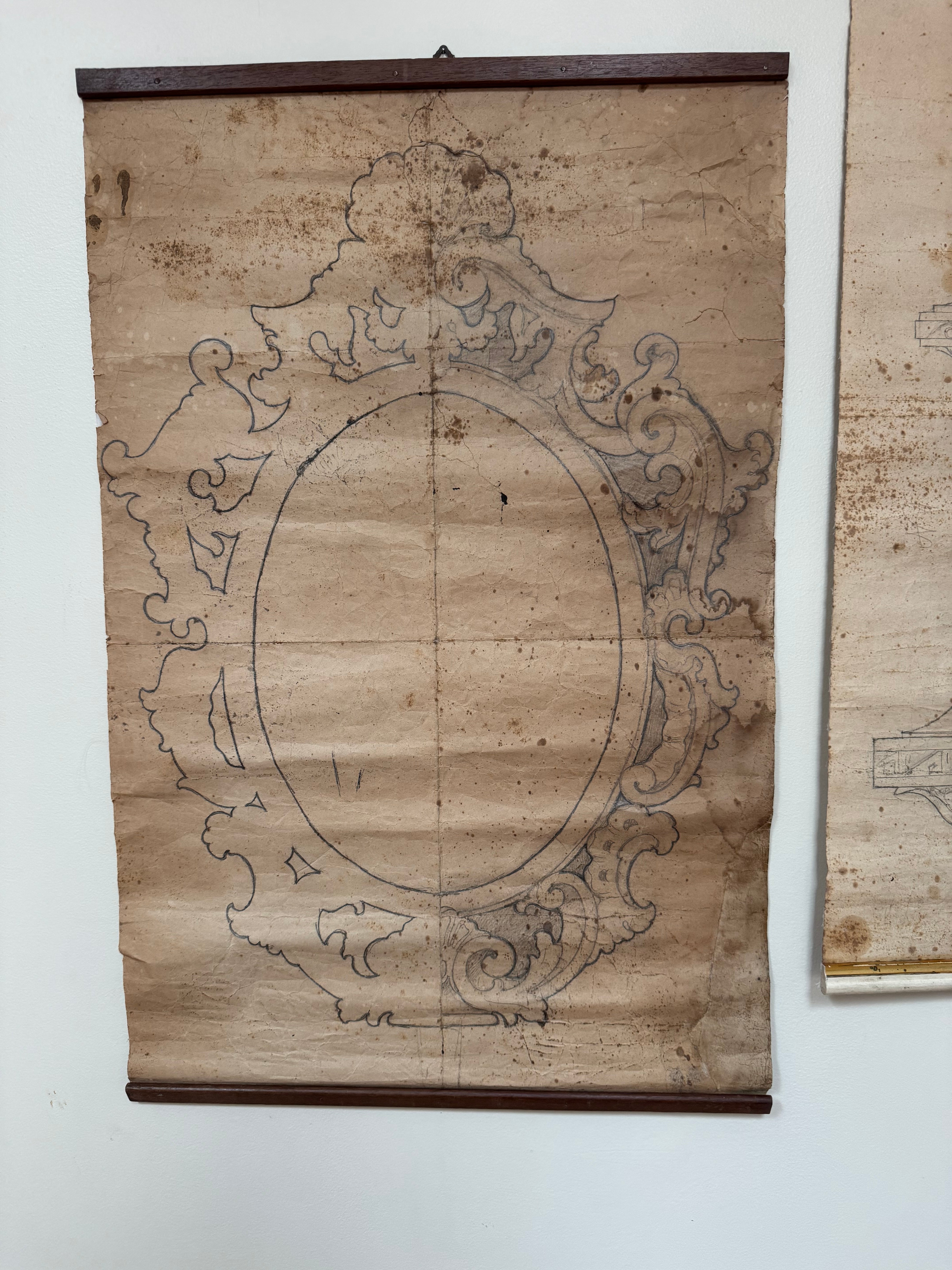19th Century Atelier Scroll Drawing