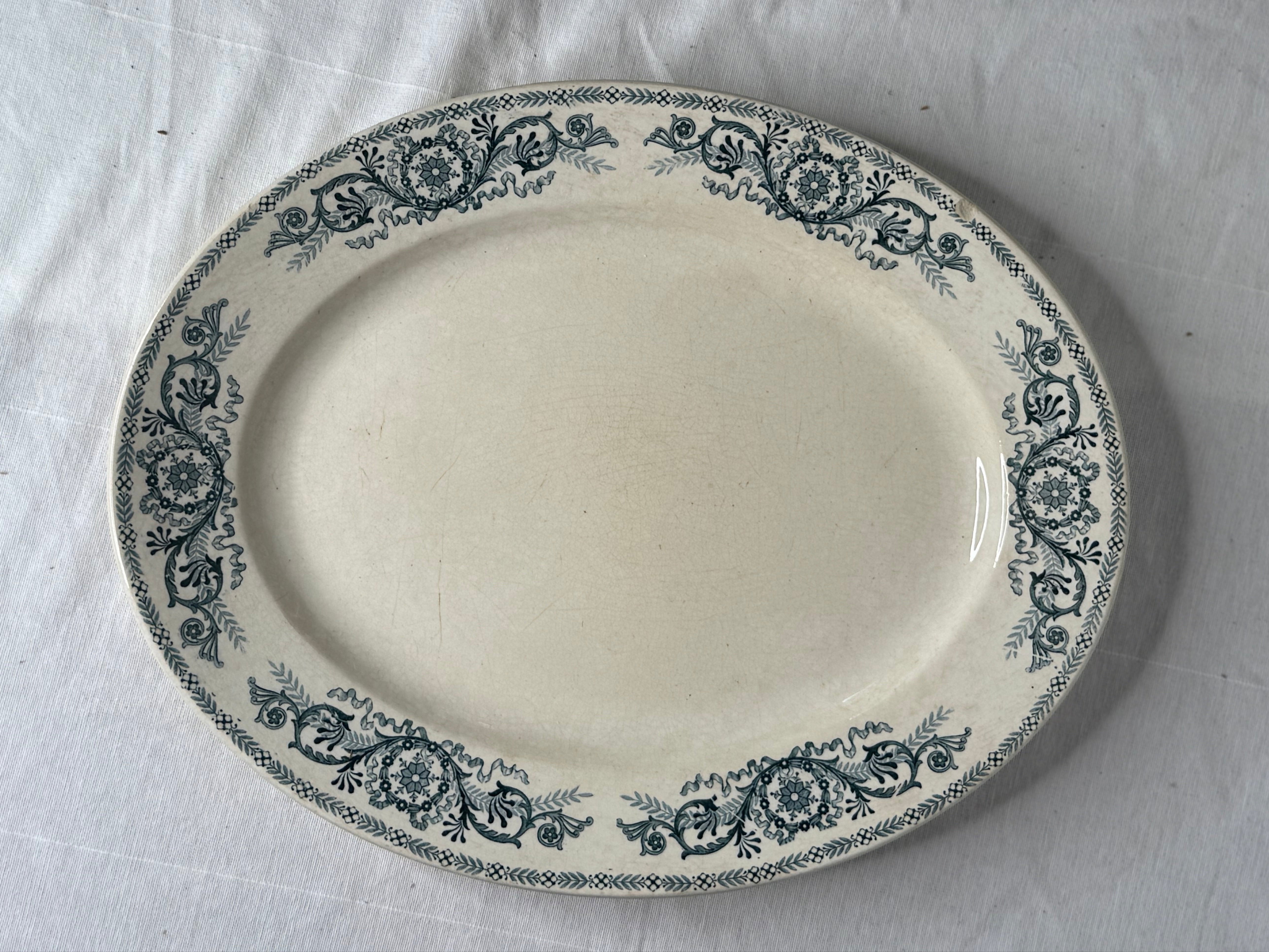 Antique Parisian French Ironstone Platter