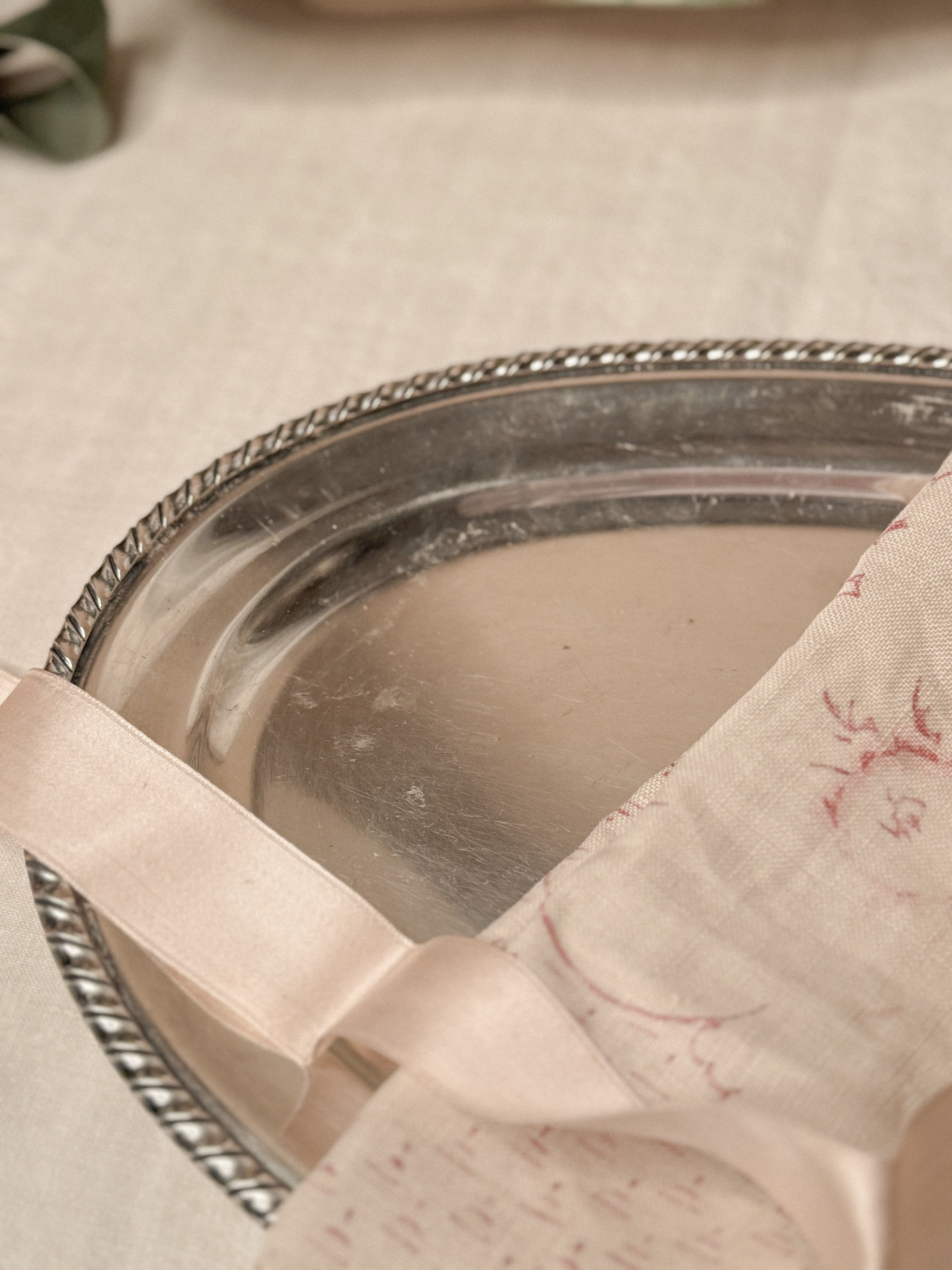 Vintage French Silver plate tray