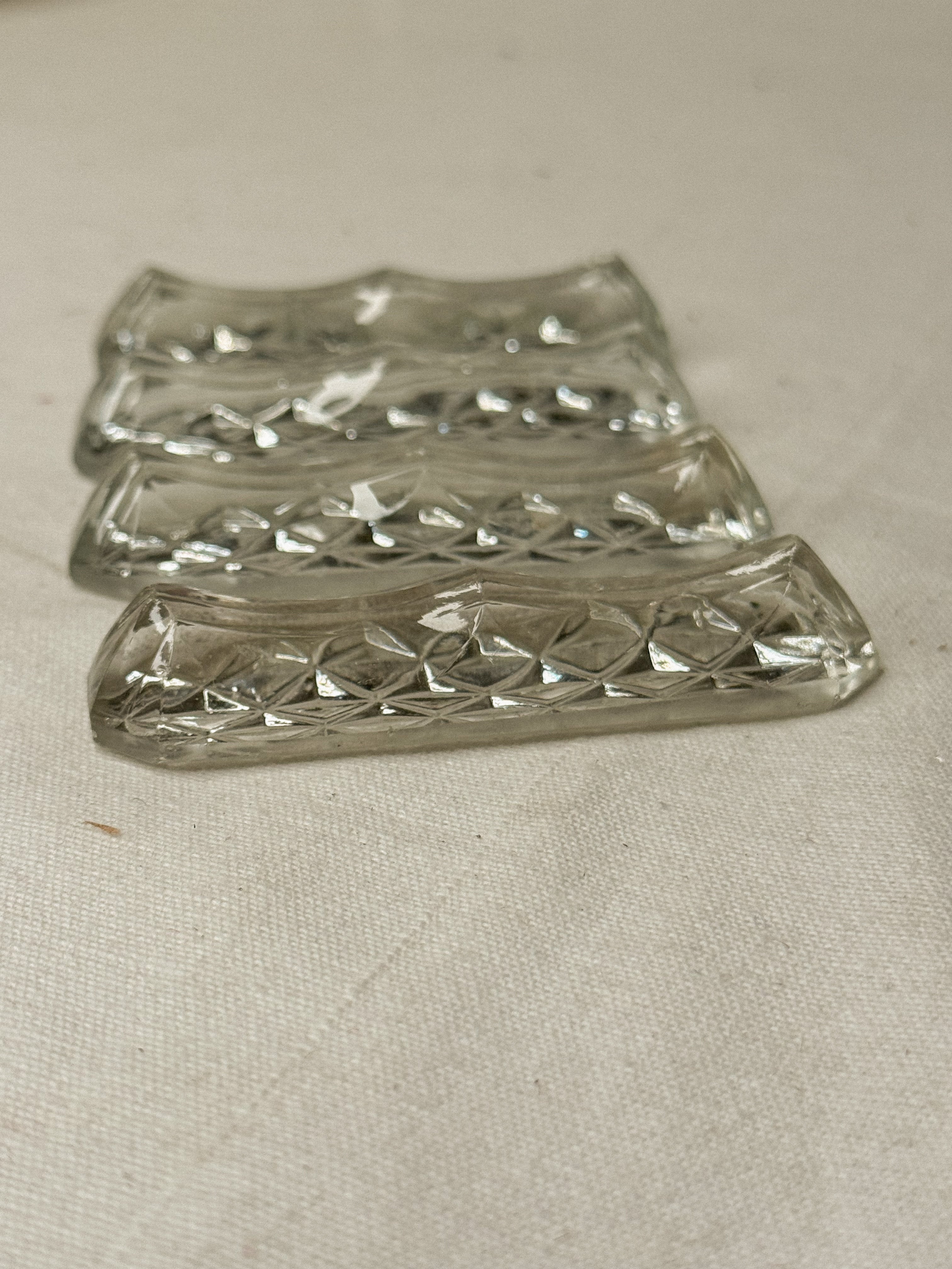 Antique Glass Knife Rests