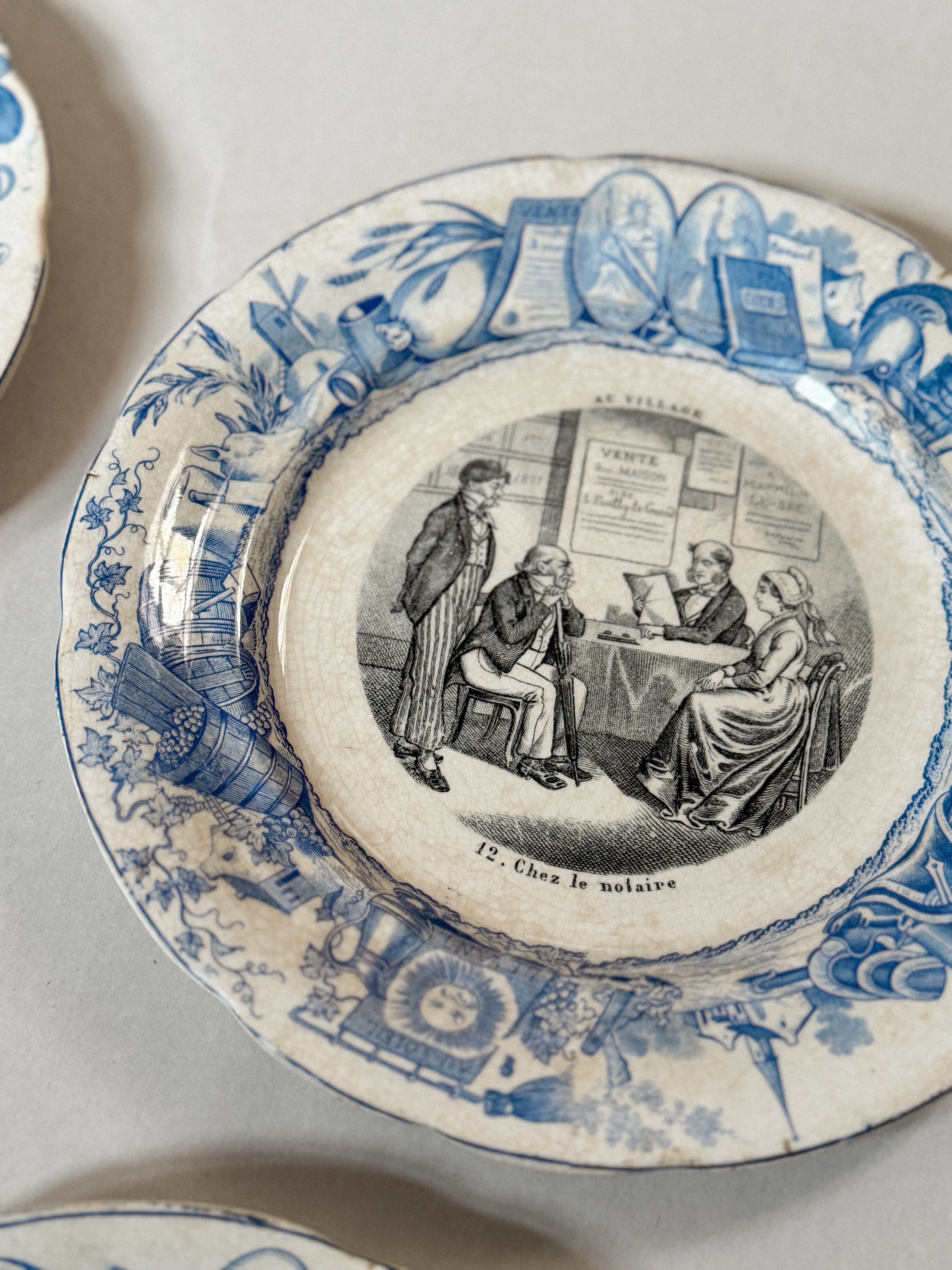 Plates by H. Boulenger & Cie, Choisy-le-Roi — c. 1840–1860