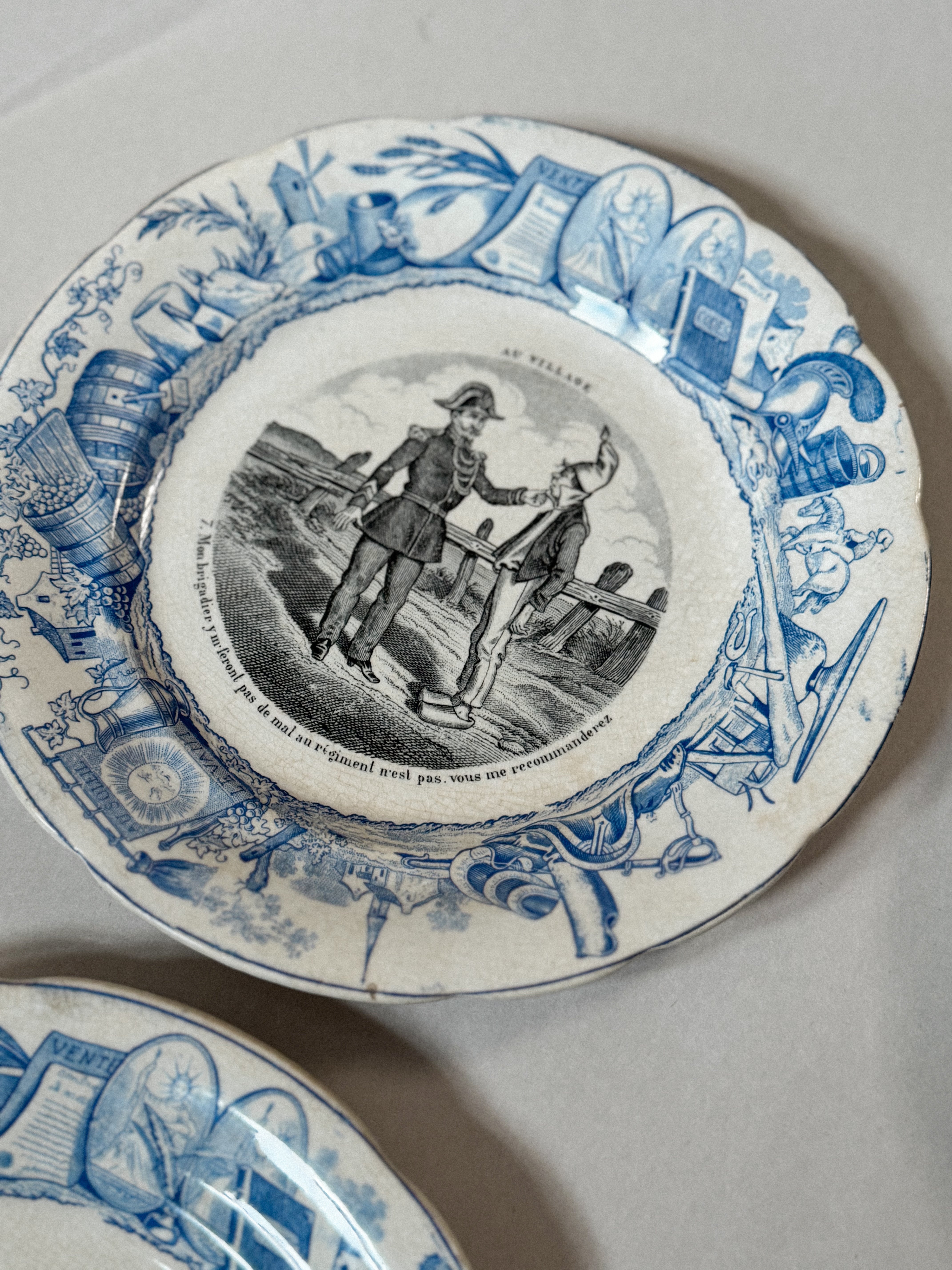 Plates by H. Boulenger & Cie, Choisy-le-Roi — c. 1840–1860