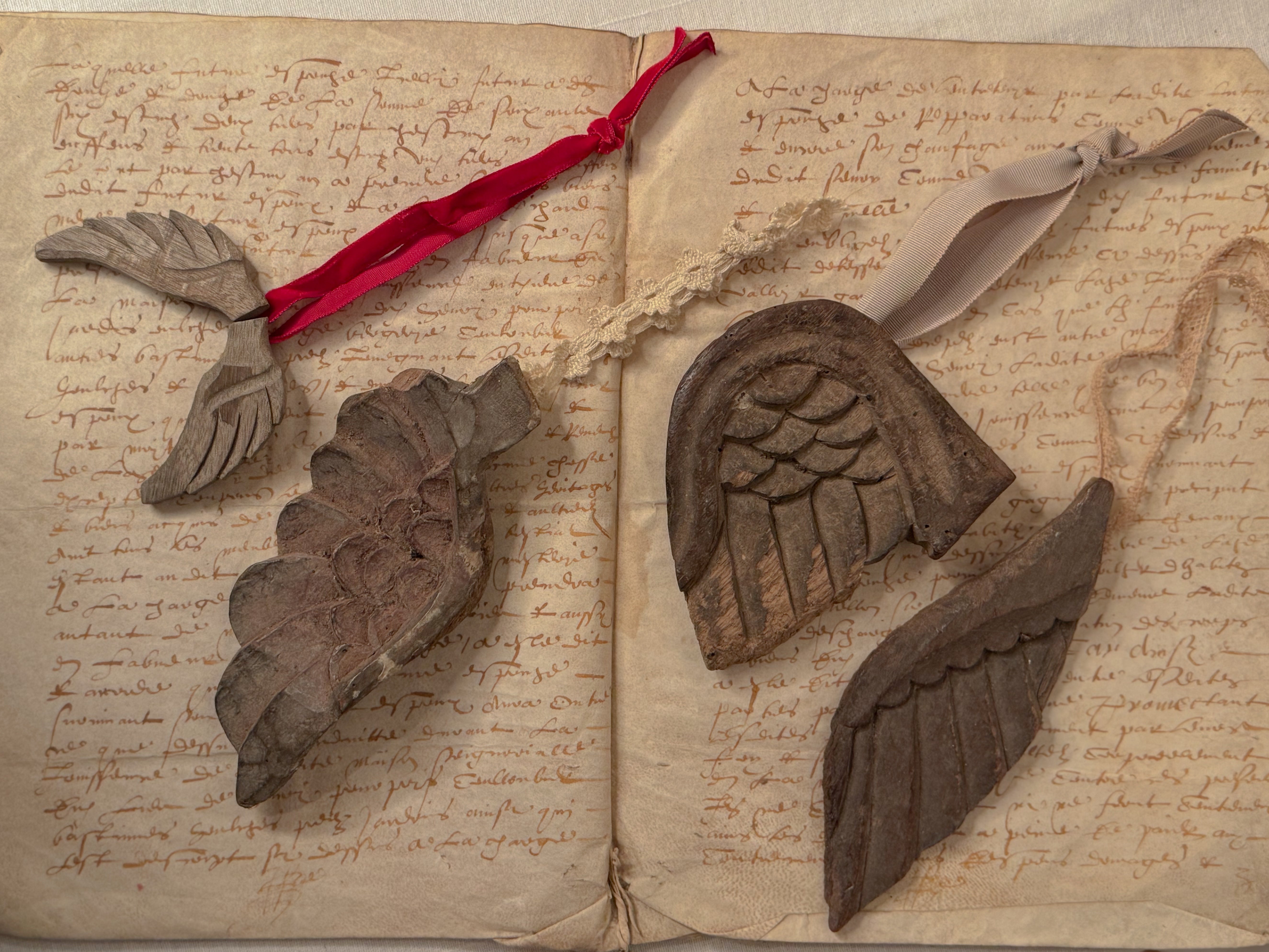 Antique French Wing Fragment Ornament — F